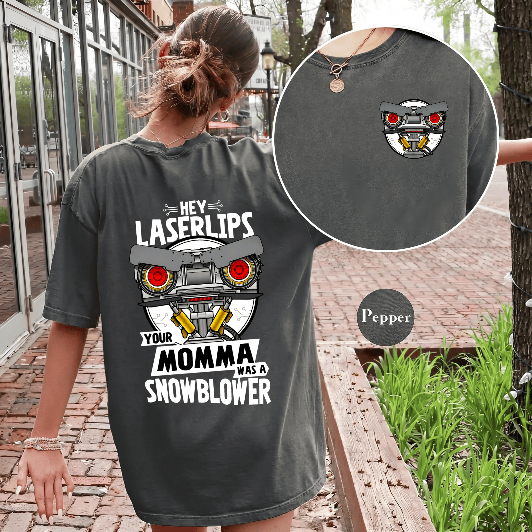 Joninie 5 Short Circuit Shirt, Hey Laser Lip Your Mama Shirts - Image 3