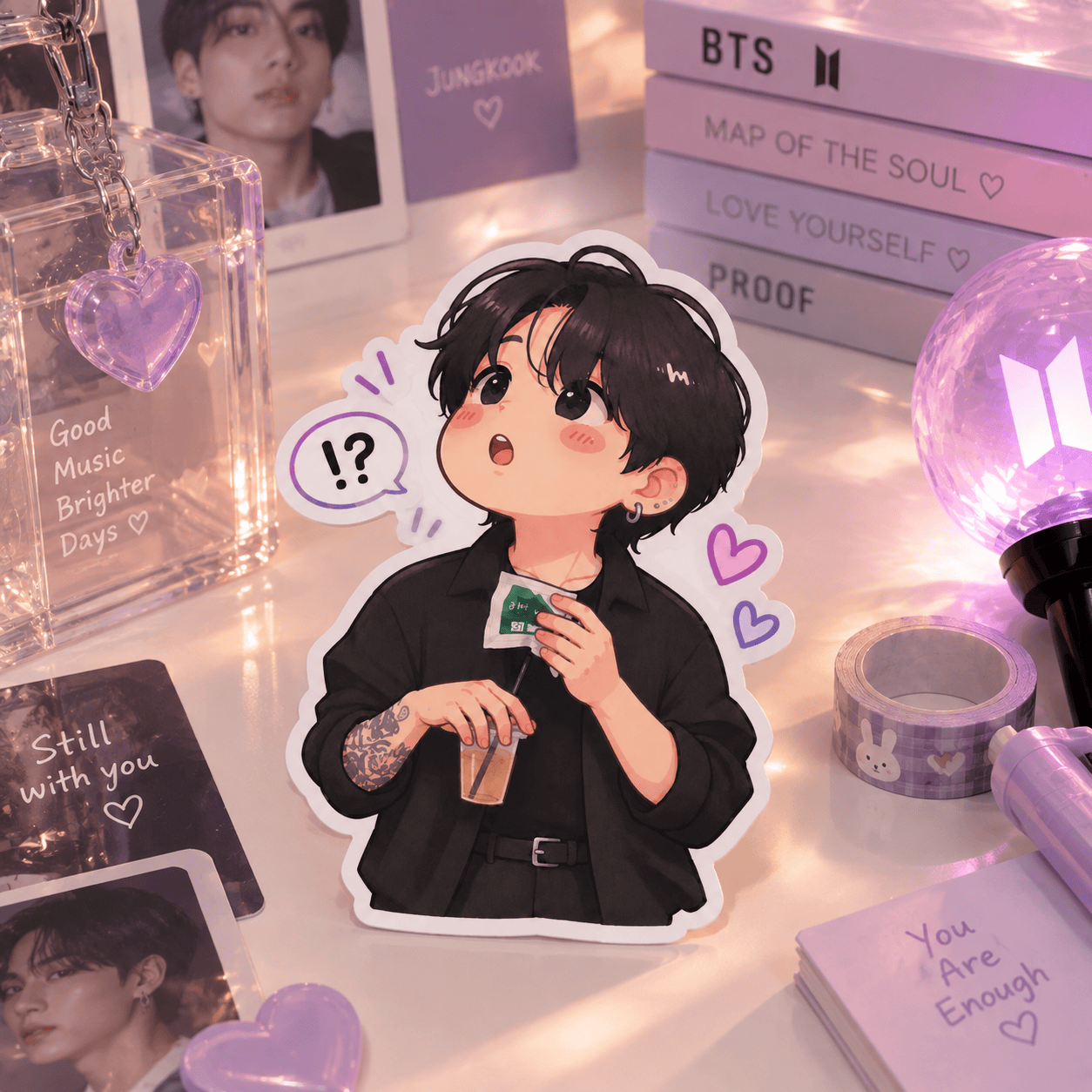 HN - Cute Jungkook BTS Army Sticker/Magnet - Image 8