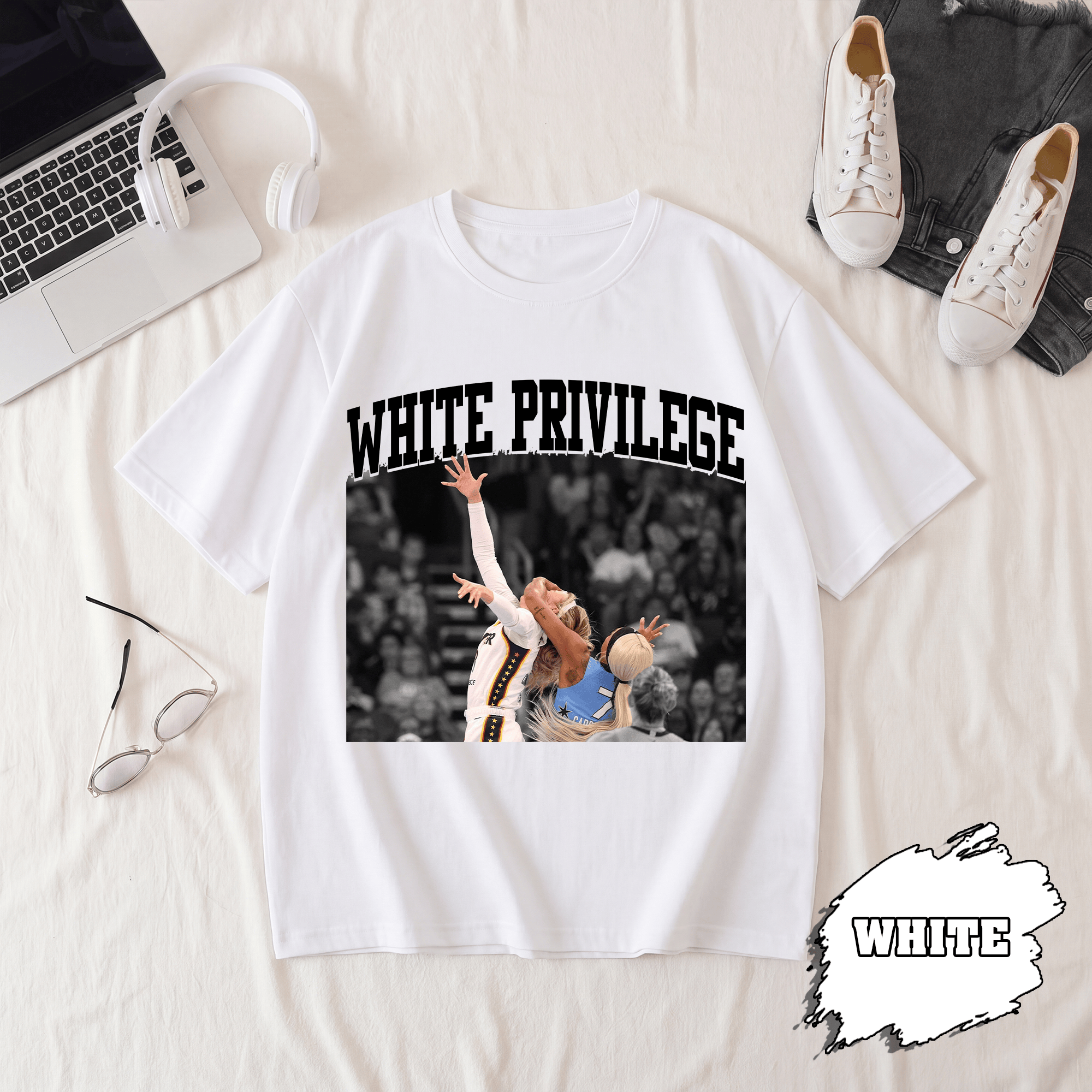 BN - White Privilege T-Shirt, Sophie Cunningham Tee - Image 3