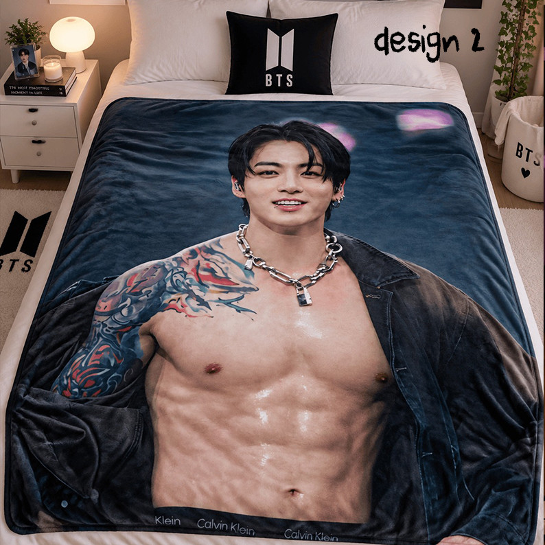 AT - Hot Body Jungkook BTS Flannel Blanket