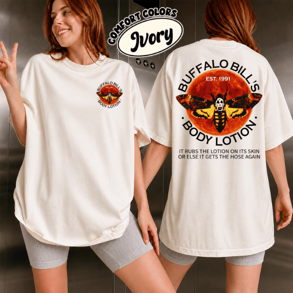TA - Buffalo Bill's Body Lotion Shirt, Silence of The Lambs Horror Movie Tee - Image 8