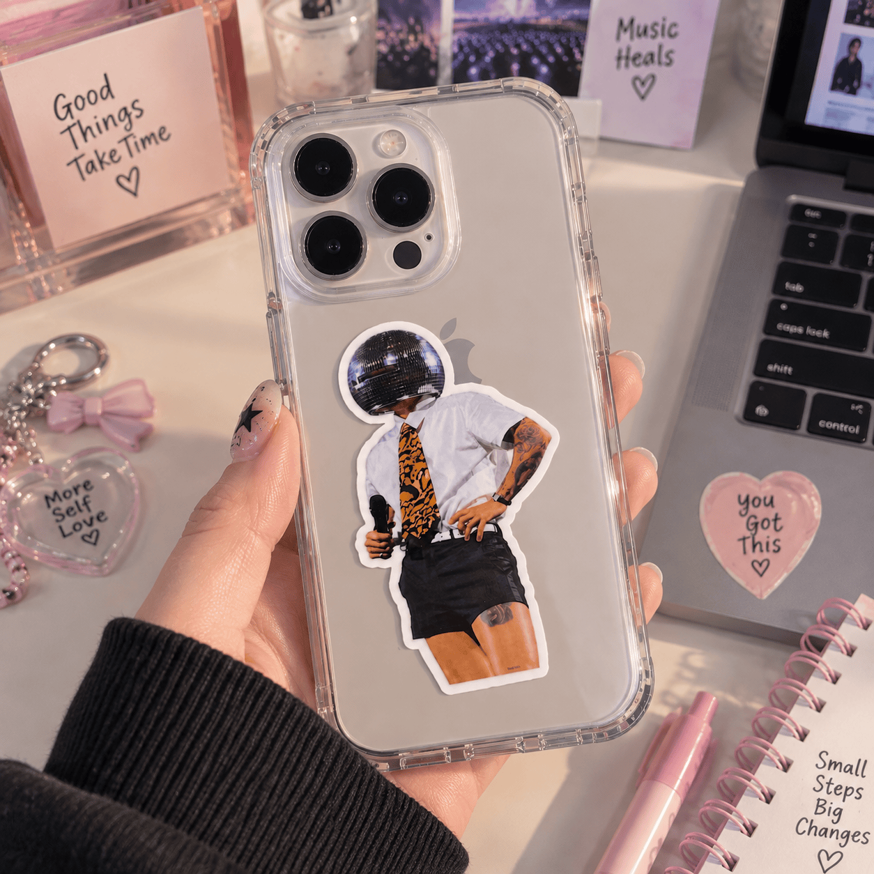 AT - disco ball head harry styles sticker - Image 2