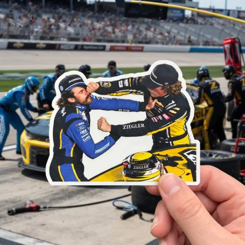 TT - Ryan Blaney vs Carson Hocevar Sticker, Magnet or Vinyl Sticker
