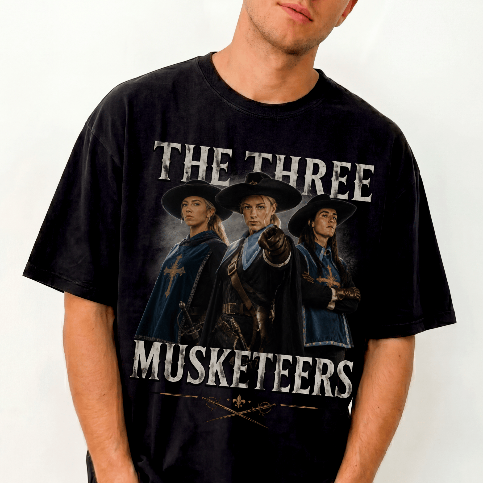 QK - The Three Musketeers Indiana Fever Edition T-shirt - Image 2