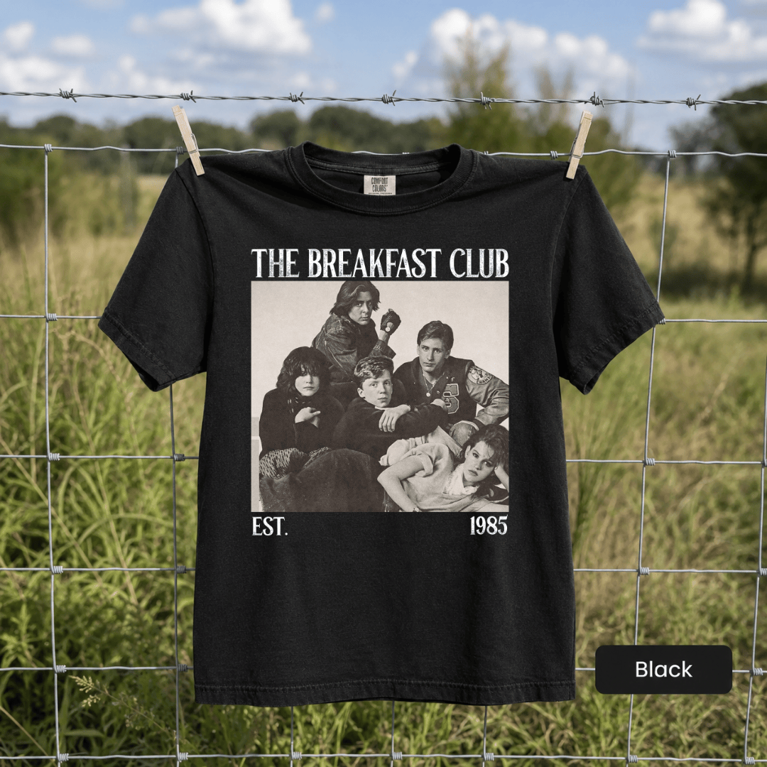 TT - The Breakfast Club Movie T-Shirt, EST 1985 Retro Film Shirt - Image 2