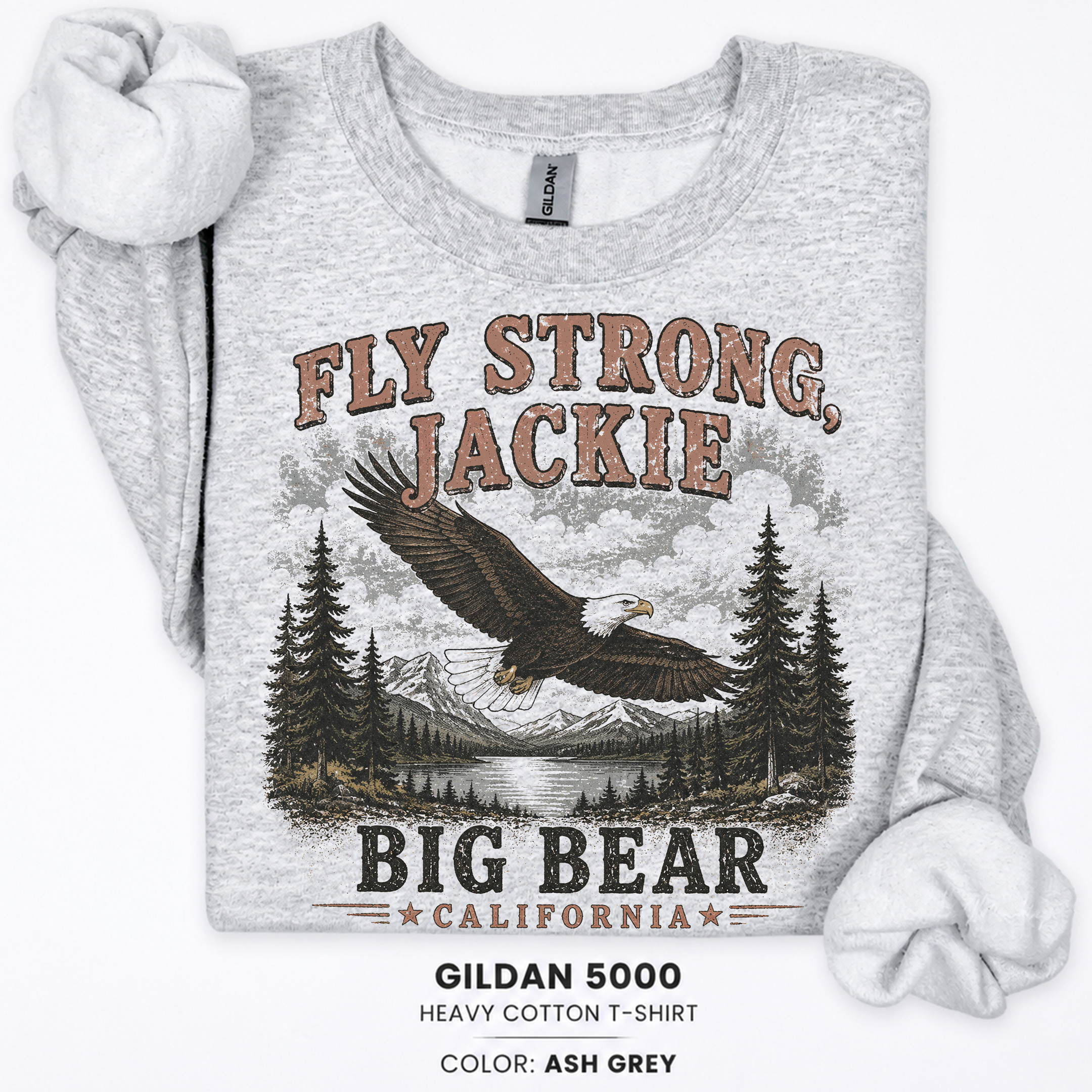 NA - Fly Strong Jackie Big Bear Eagle Jackie's Bald Eagle Shirt - Image 7