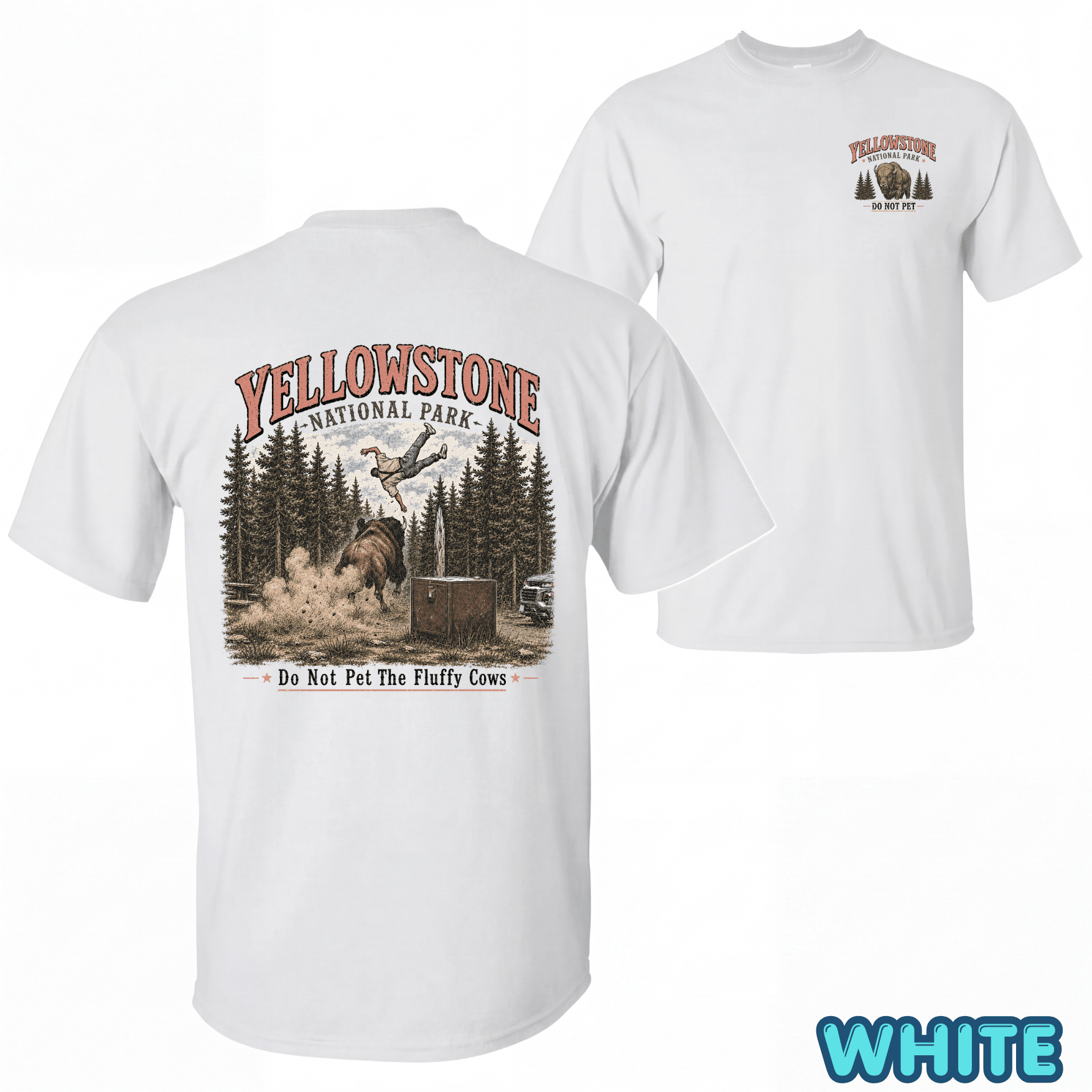 2 Sided Yellowstone National Park Shirts - Image 3