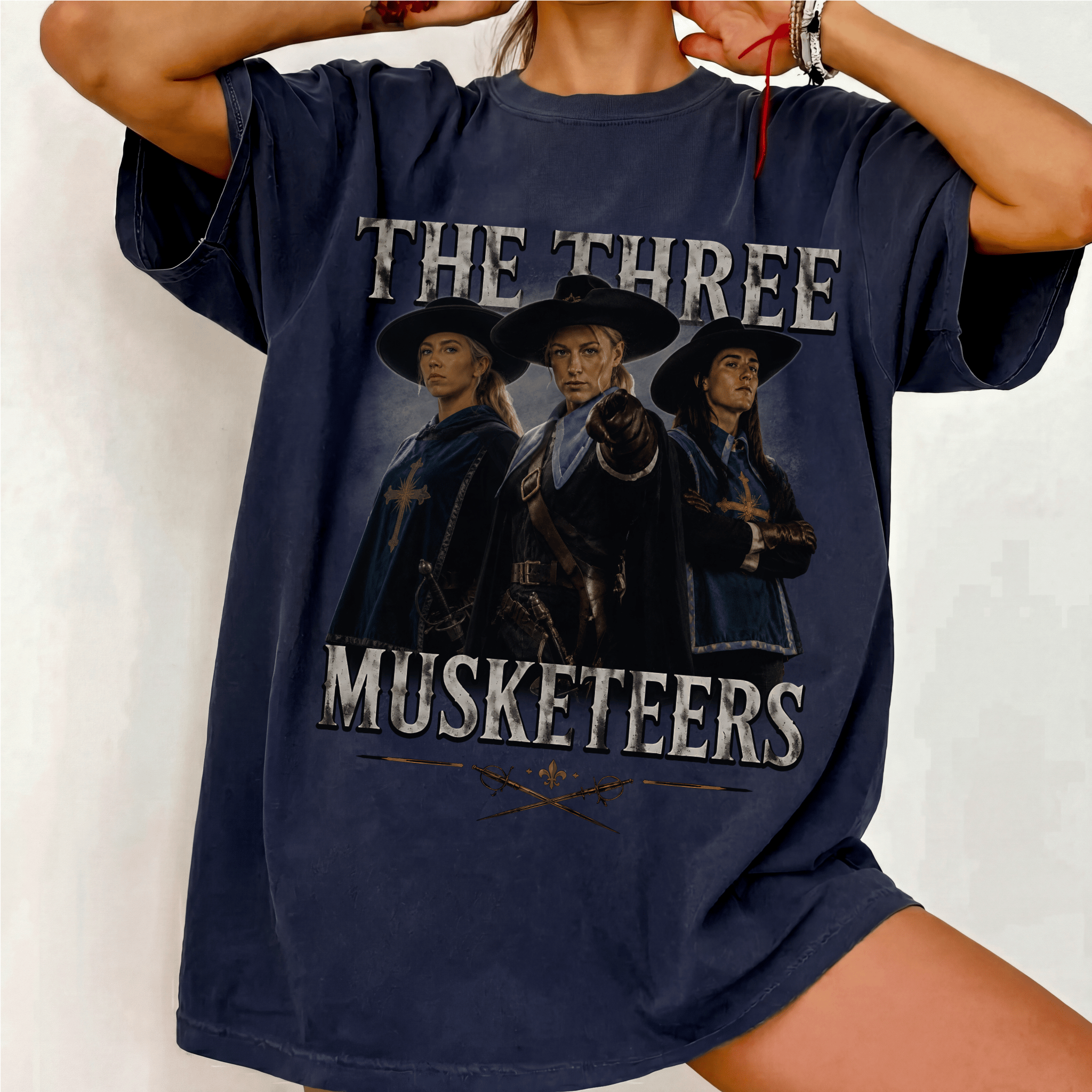 QK - The Three Musketeers Indiana Fever Edition T-shirt - Image 3