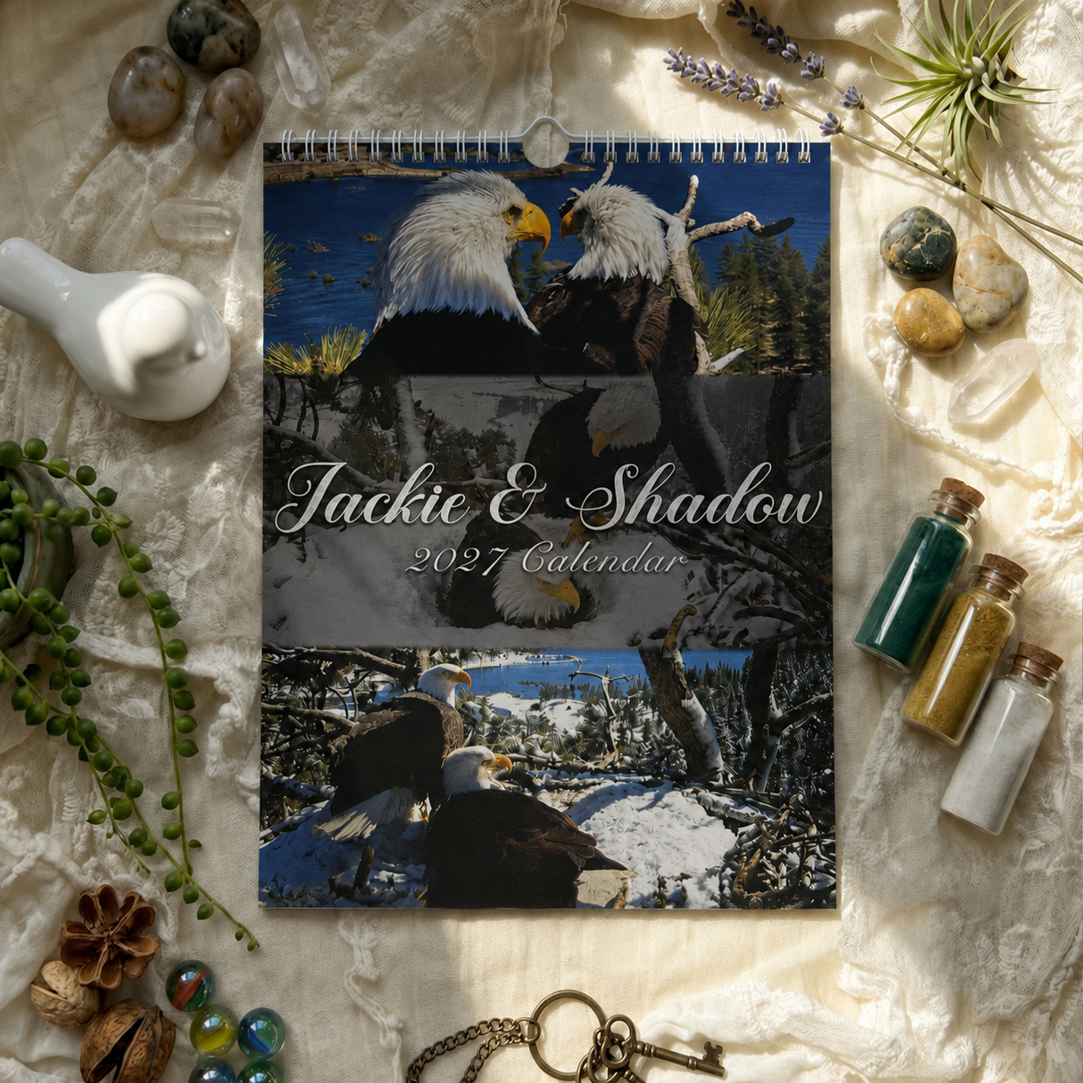 NA - V2 Jackie and Shadow Eagle 2026 - 2027 Hanger Vertical Calendar - Image 7