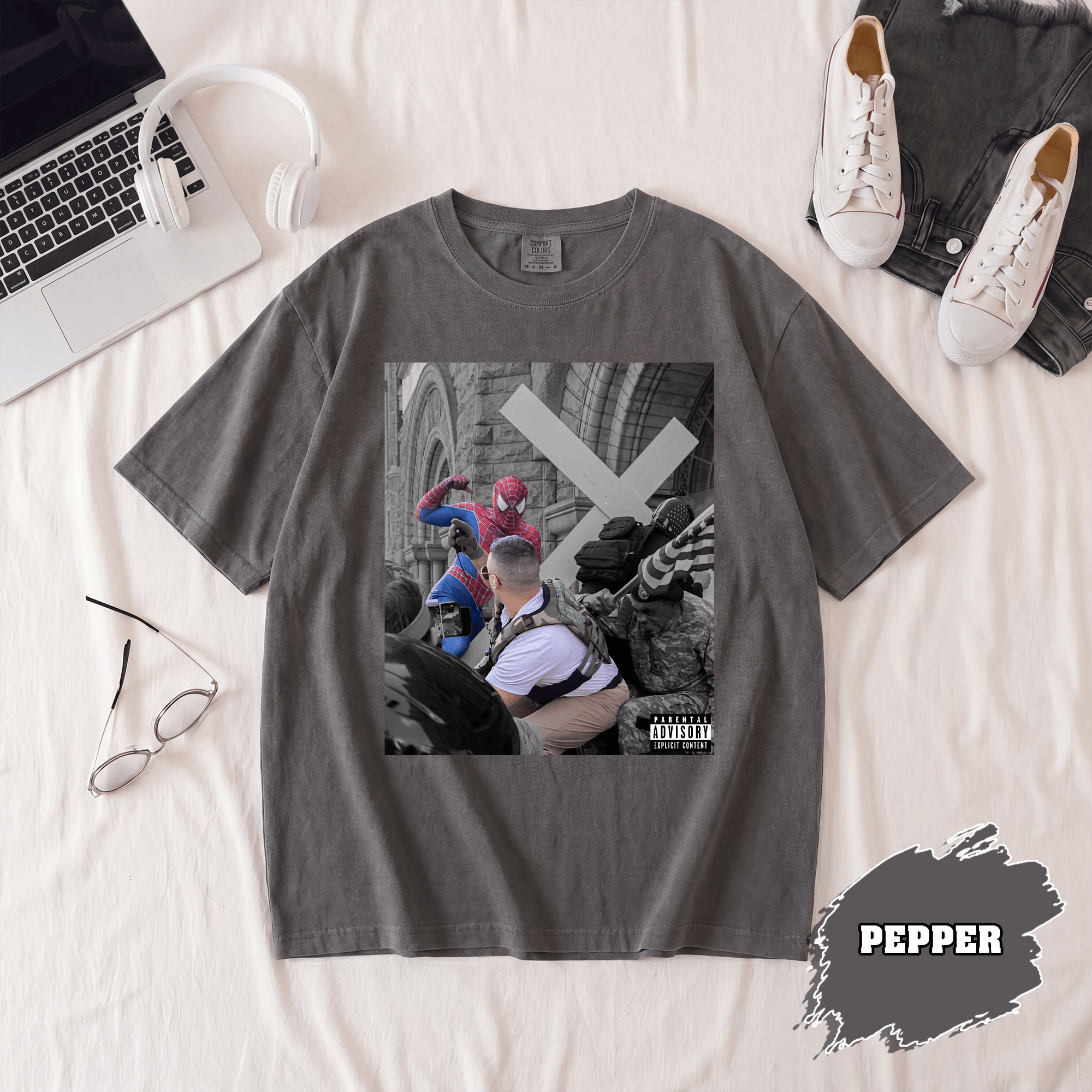 BN - Spider Man Punched Jake Lang T-Shirt - Image 4