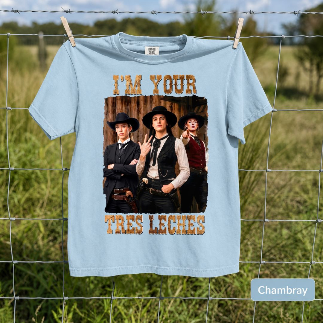 TT - "I'm Your Tres Leches" Sophie Cunningham x Caitlin Clark x Lexie Hull T-Shir - Image 4