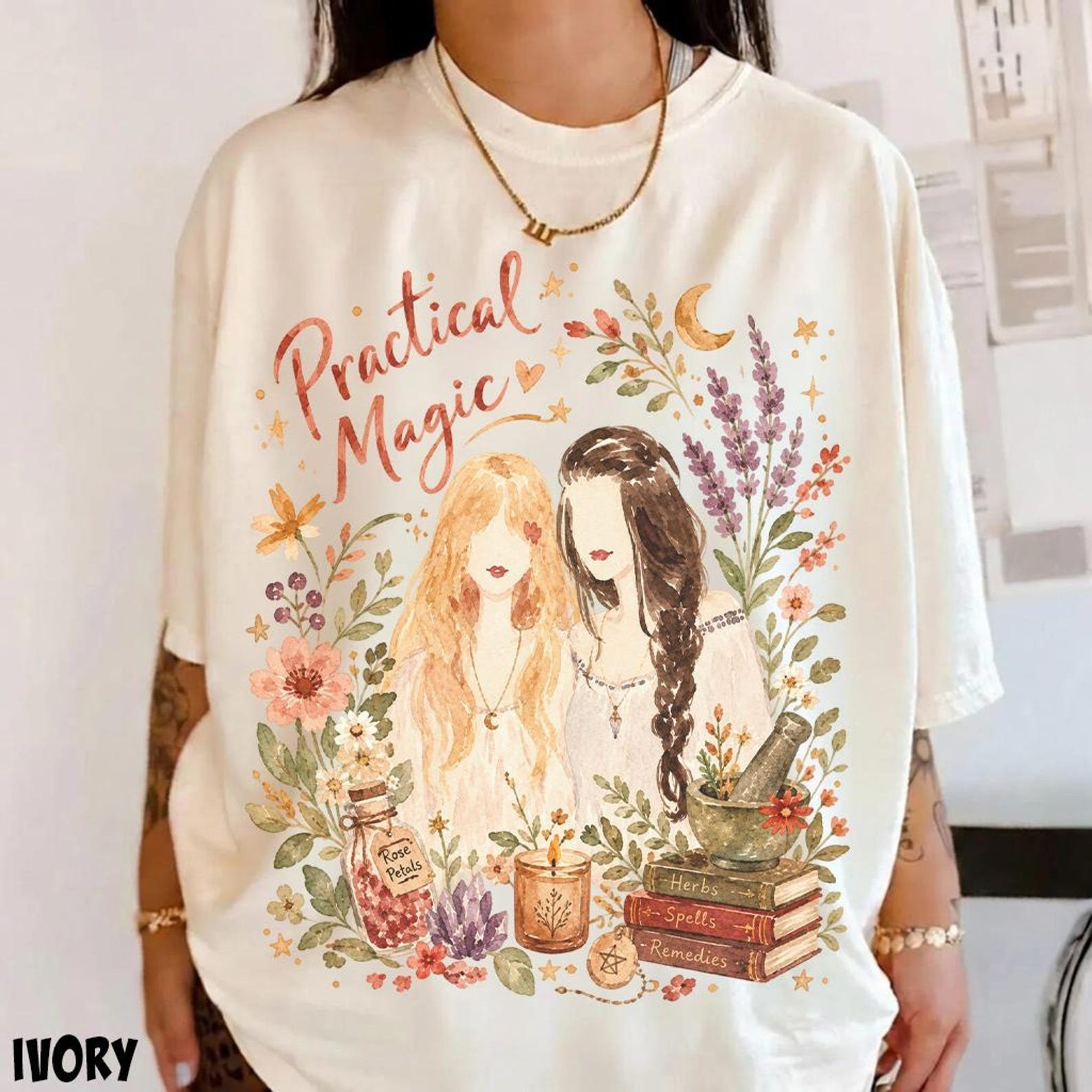 TT - Practical Magic Watercolor Shirt, Owens Sisters Tee, Sally Gillian Tshirt - Image 2