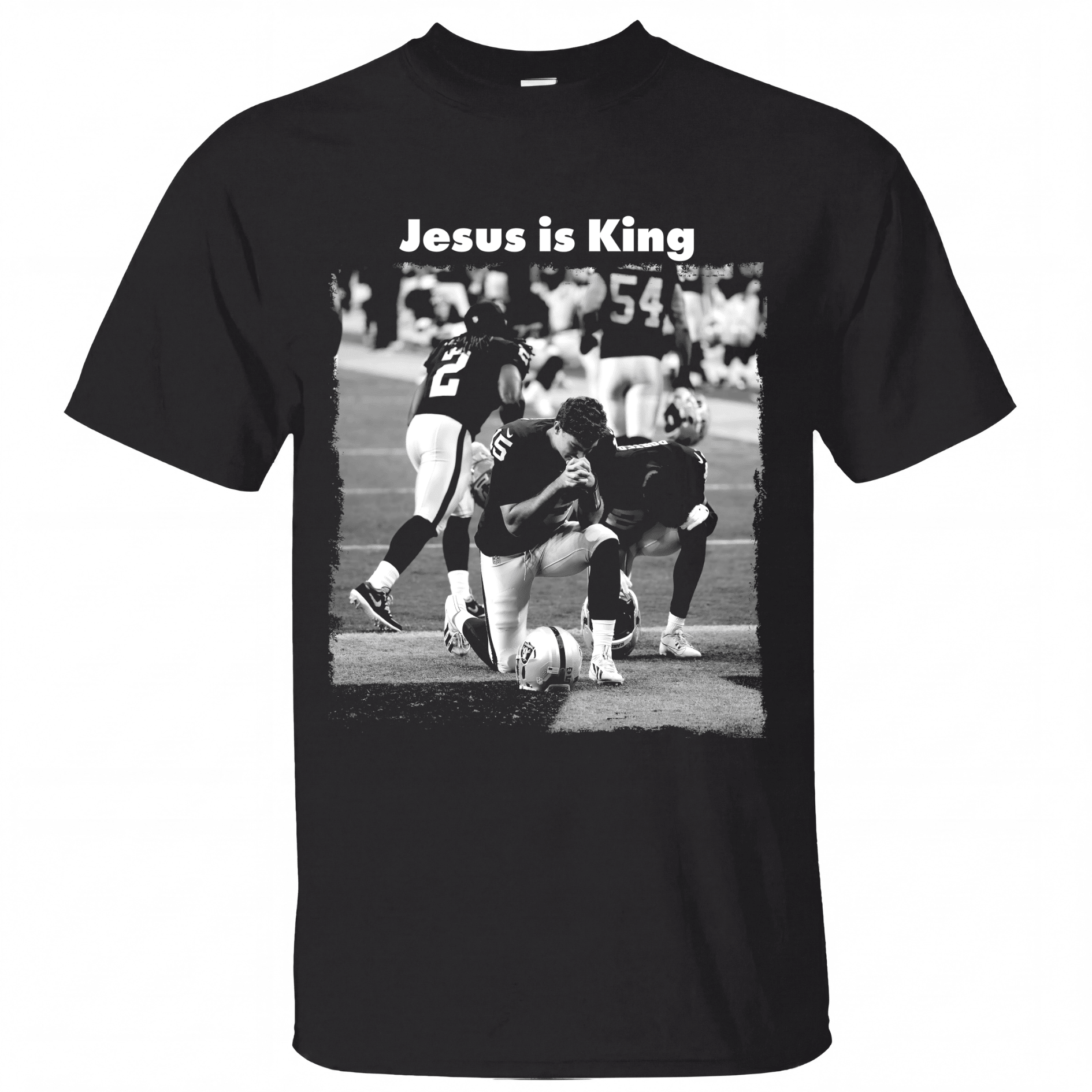 Jesus Is King Las Vegas Pray Football Shirt, Christian Faith Graphic Tee