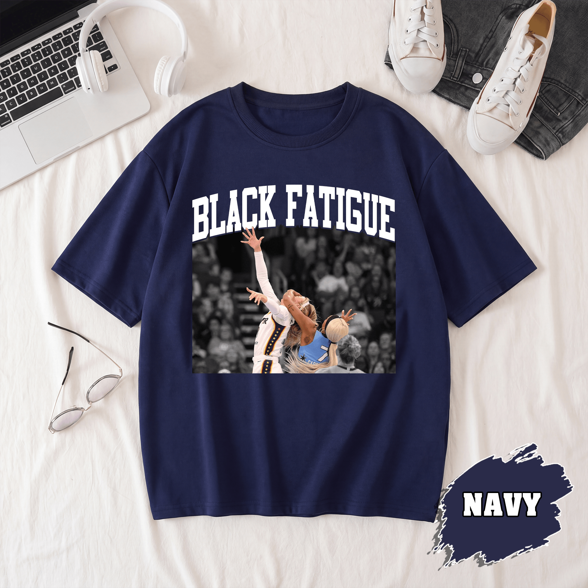 QK - Black Fatigue T-Shirt, Sophie Cunningham Tee - Image 4
