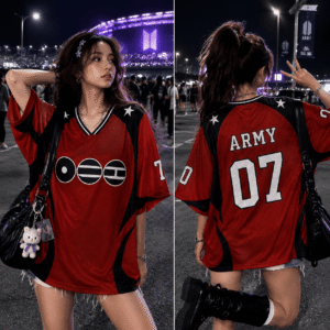 HN - 3D BTS Arirang BangTan Boys Army World Tour Kpop Football Croptop Jersey