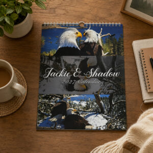 NA - V2 Jackie and Shadow Eagle 2026 - 2027 Hanger Vertical Calendar