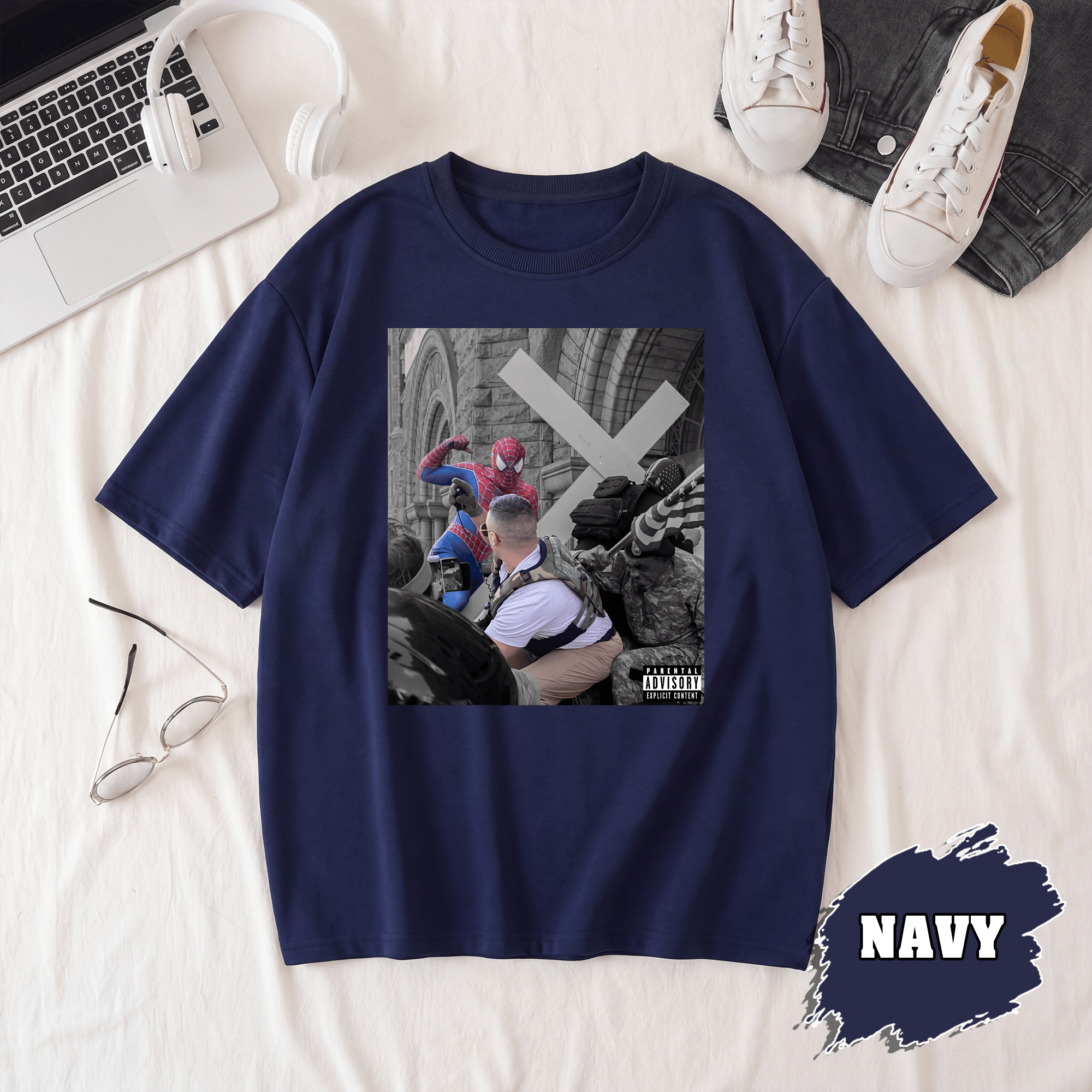BN - Spider Man Punched Jake Lang T-Shirt - Image 5