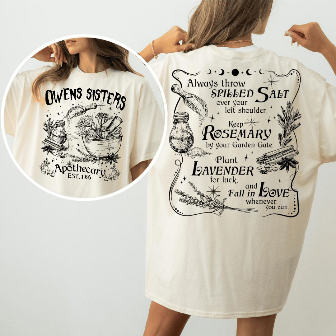 NN - Practical Magic Movie T-Shirt, Owens Sisters Apothecary Shirts - Image 3