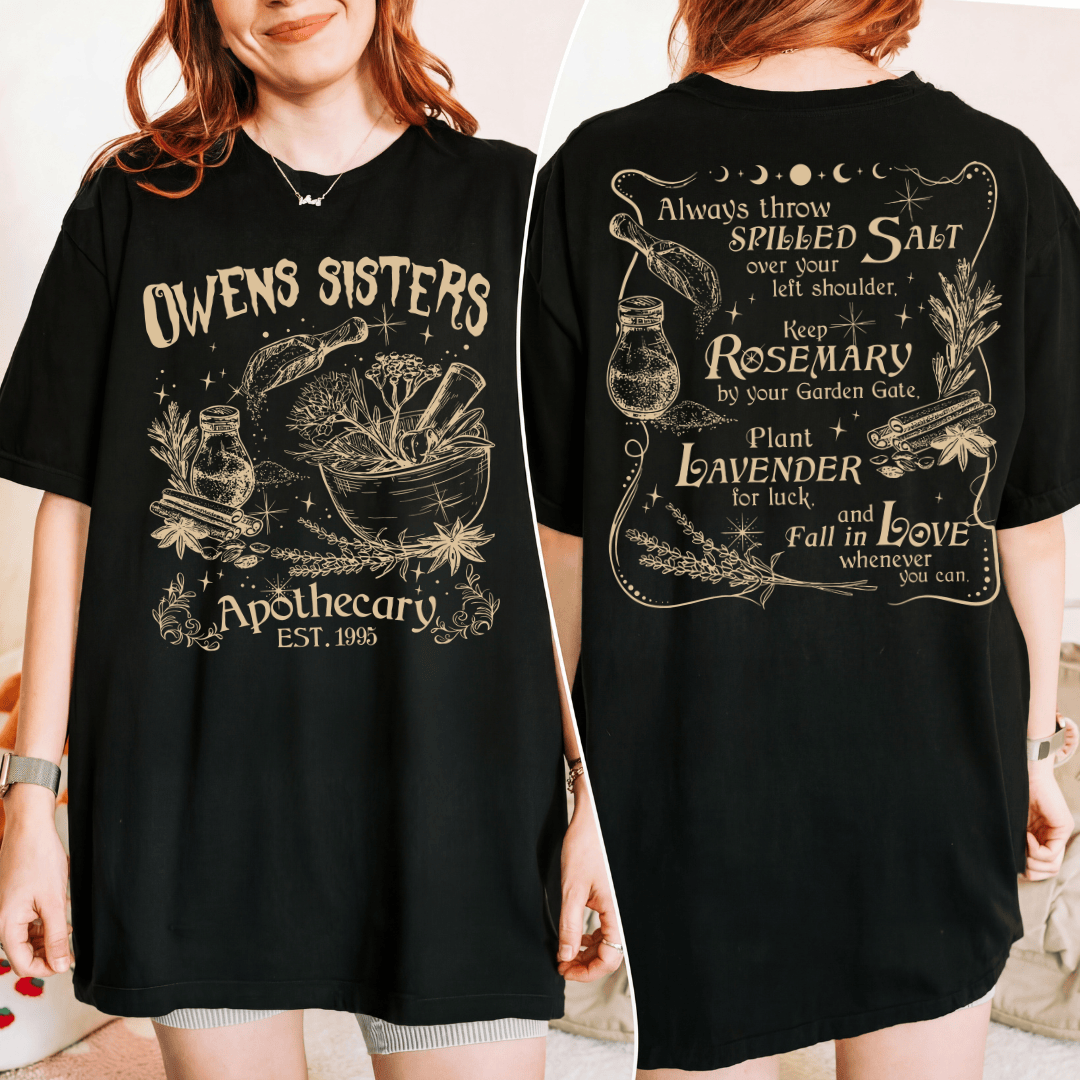 NN - Practical Magic Movie T-Shirt, Owens Sisters Apothecary Shirts - Image 9
