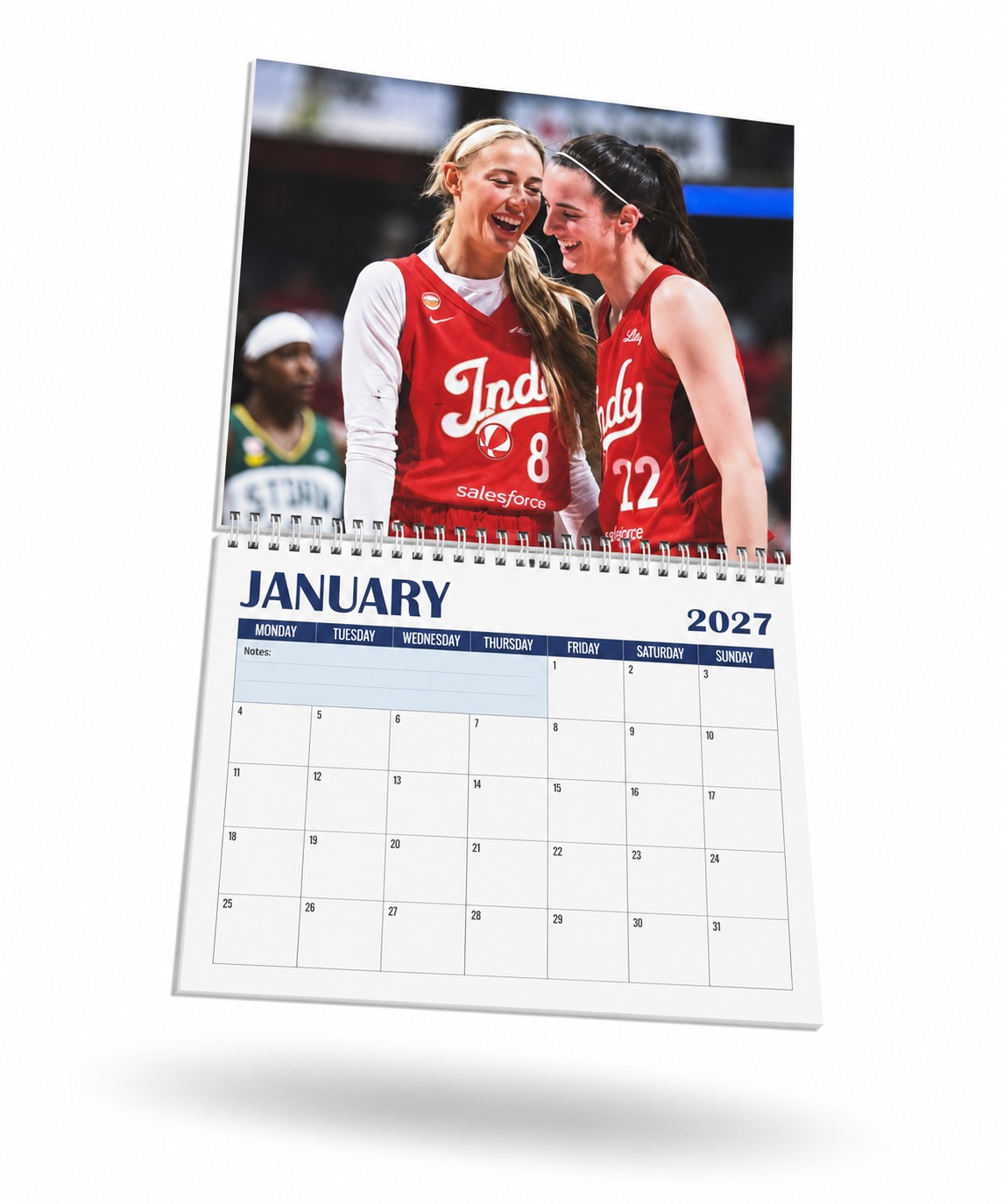 QK - Sophie Cunningham x Caitlin Clark Duo Wall Calendar - Image 6