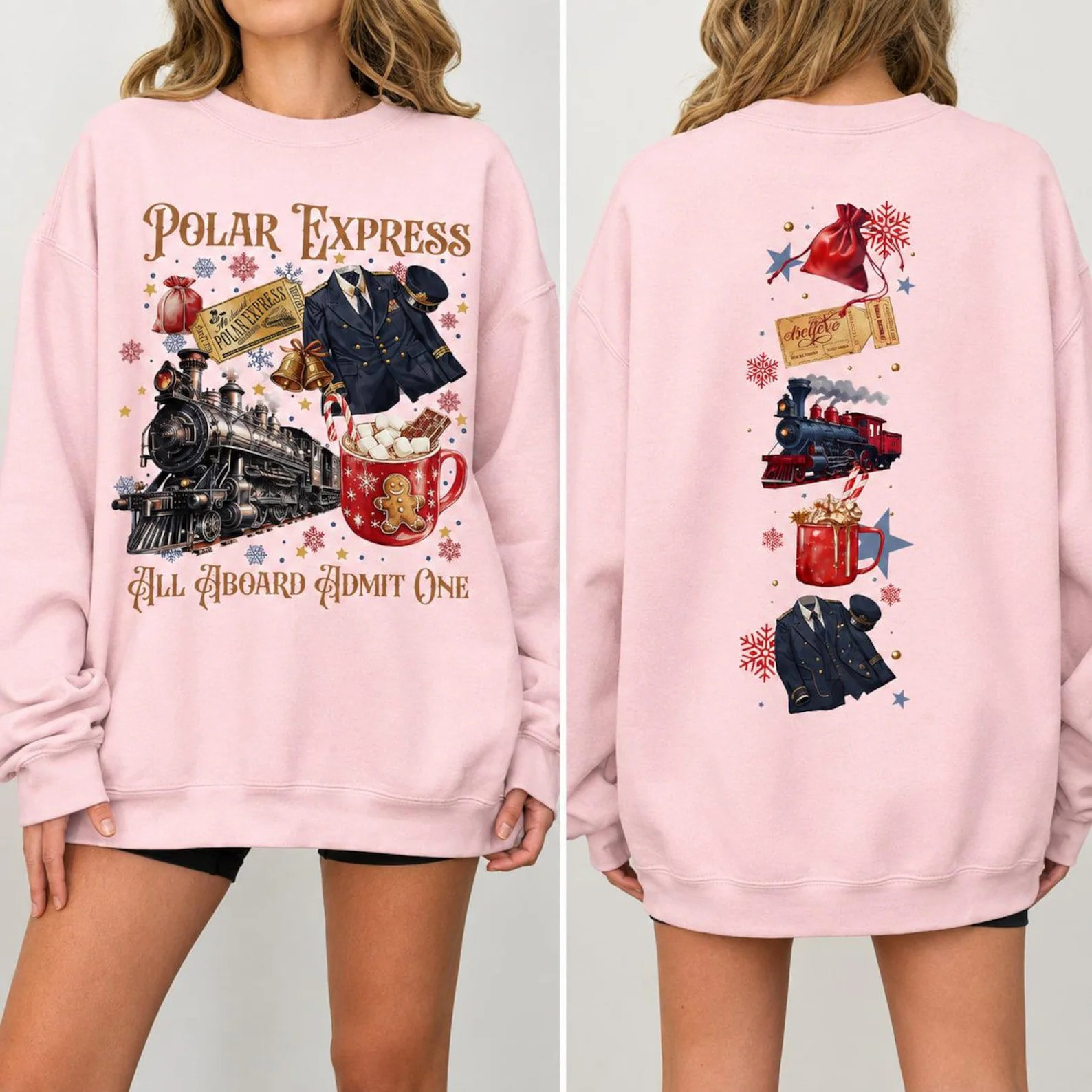 TT - The Polar Express Christmas Shirt, Believe Christmas Movie Hoodie, Merry Christmas Polar Sweatshirt