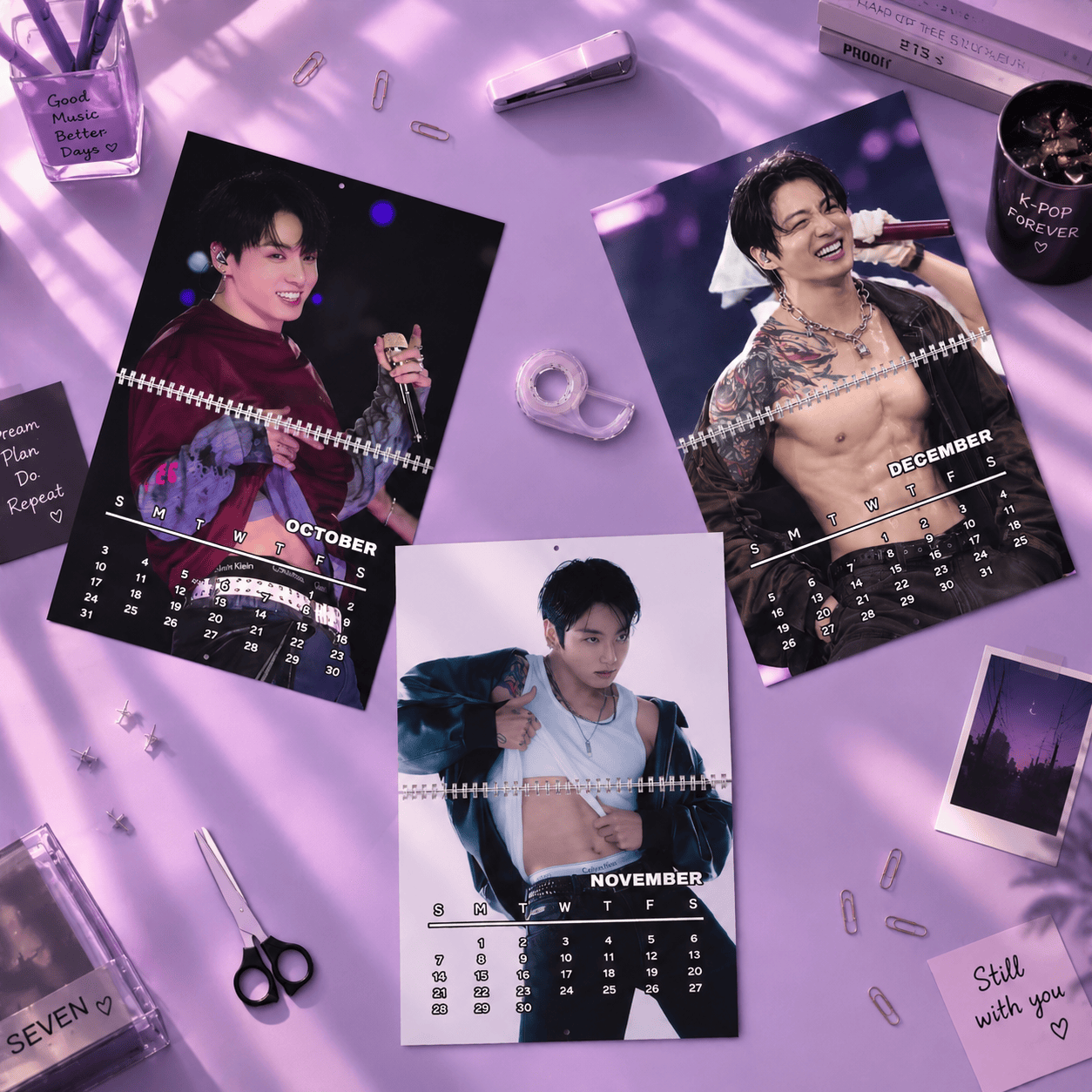 HN - Jungkook Body Kpop Wall Calendar - Image 3
