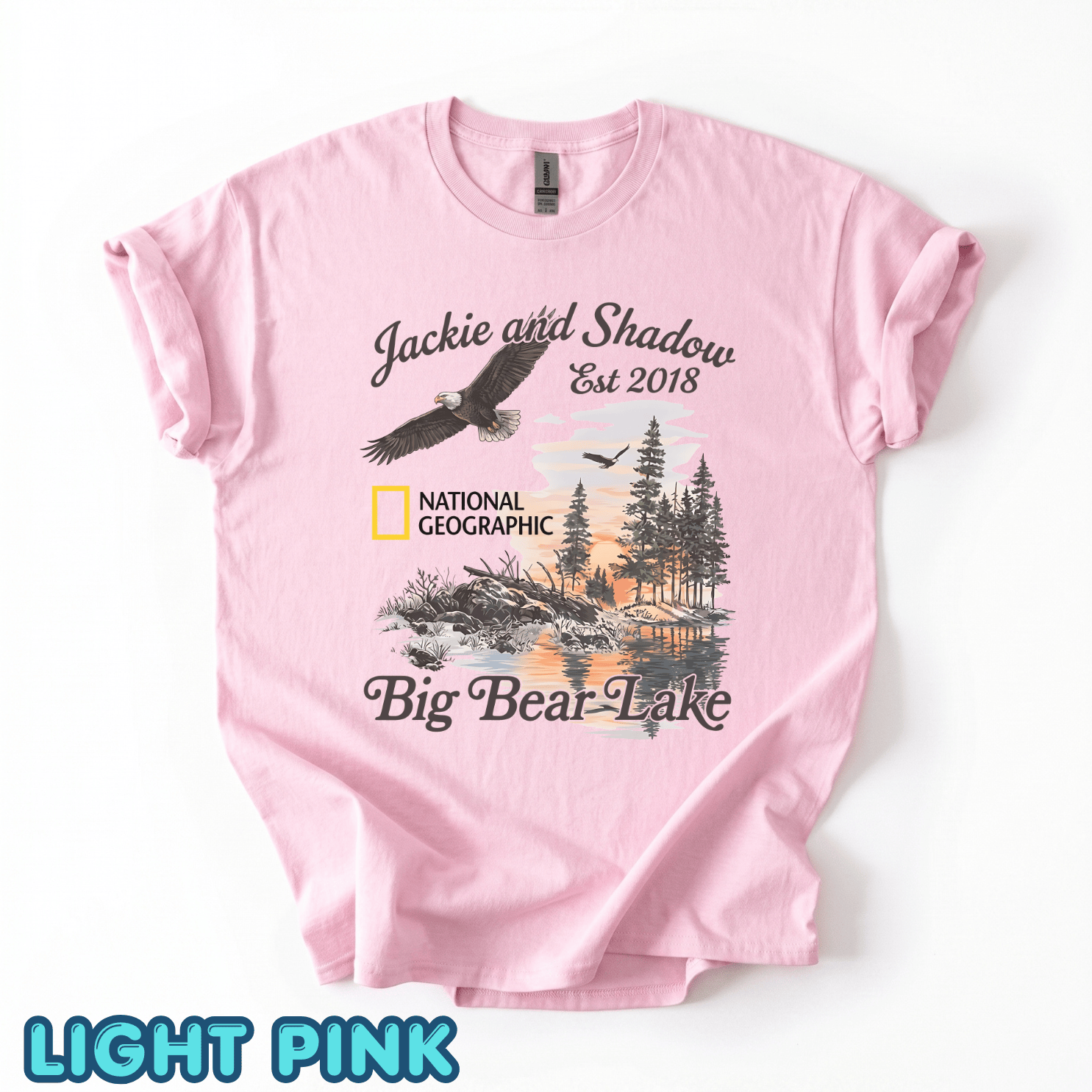 Jackie and Shadow Eagles Unisex Tee, Big Bear Lake Bald Eagles T-Shirt, Nature Lover Gift, Wildlife Enthusiast Shirt, Live Video Bald Eagles - Image 6