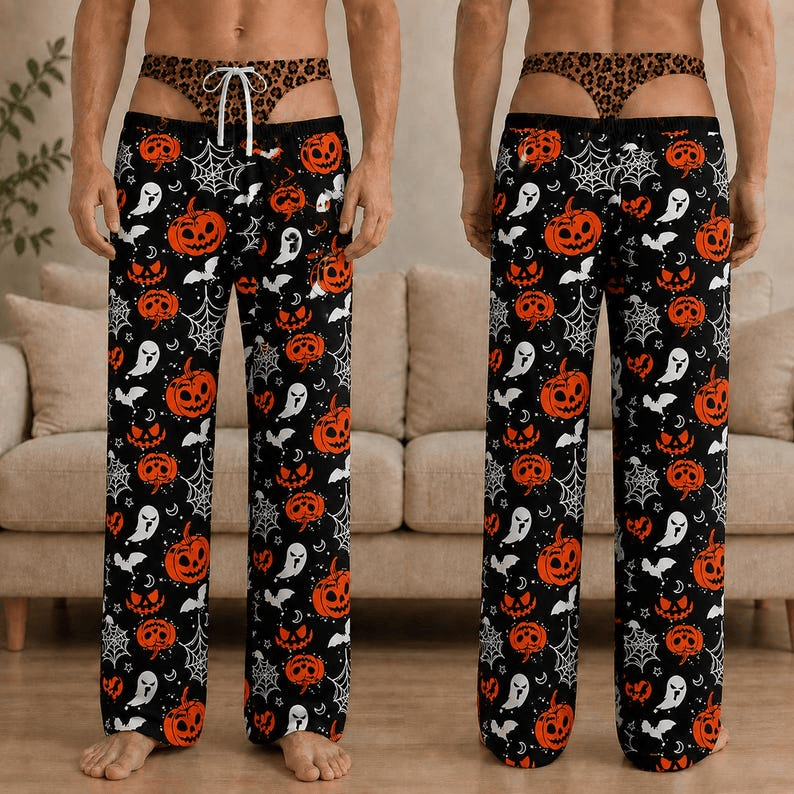 NS - Funny Pajama Pants, Fake Underwear Print - Image 7