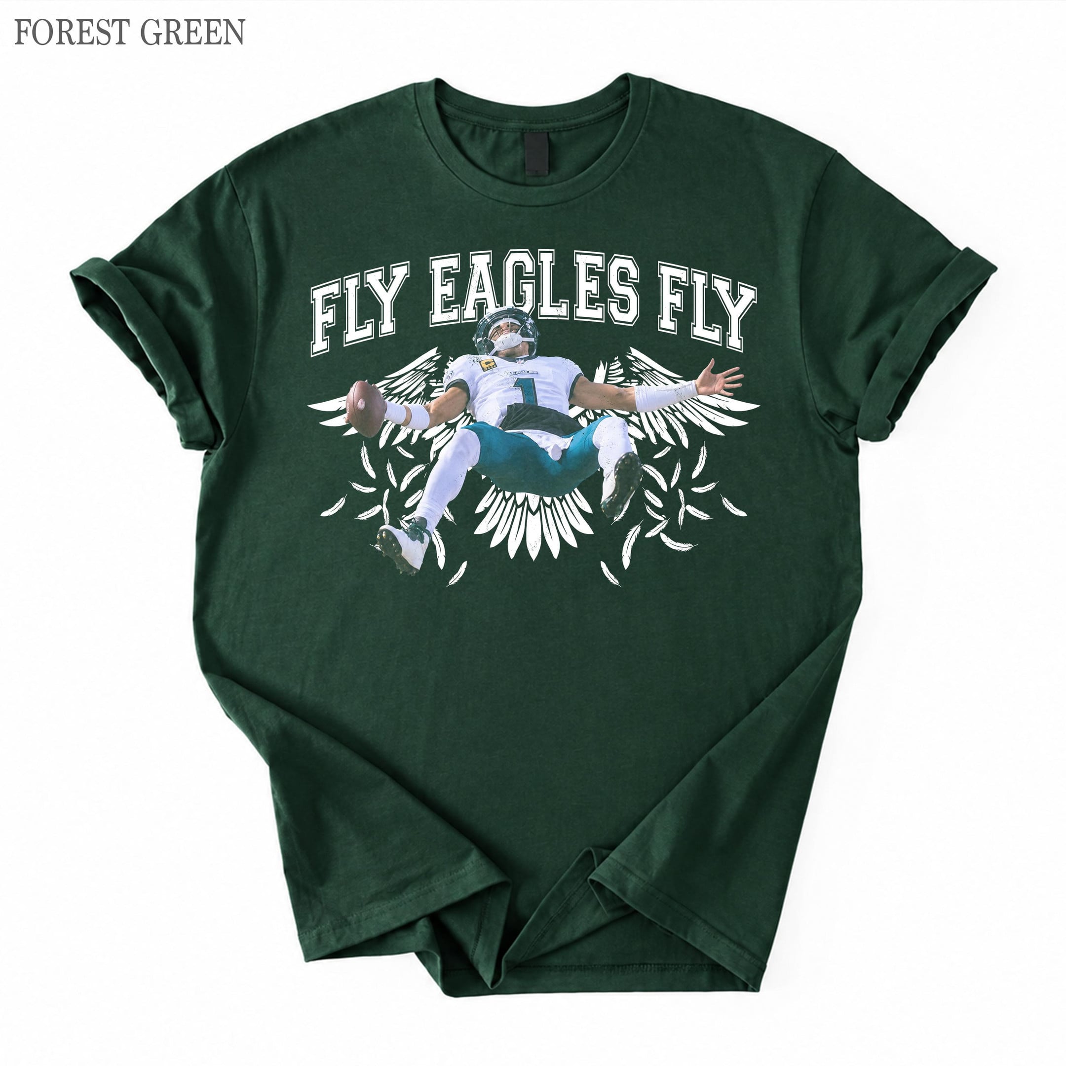 NA - Jalen Hurts Fly Eagles Fly Philadelphia Football Tee