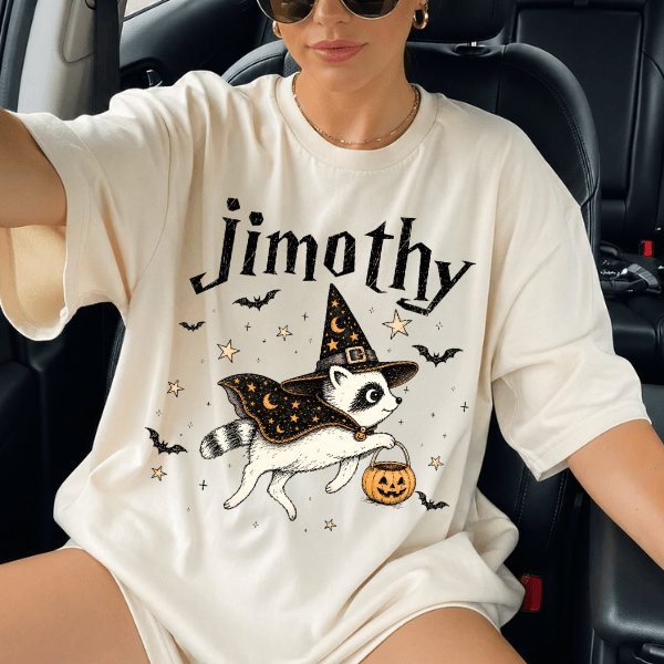 TA - Cute Jimothy Raccoon Halloween Shirt - Image 4