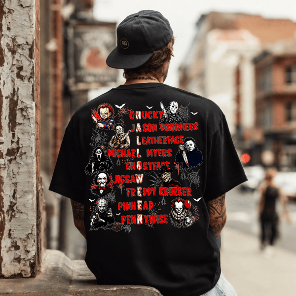 TA -Halloween Horror Characters Shirt - Image 5