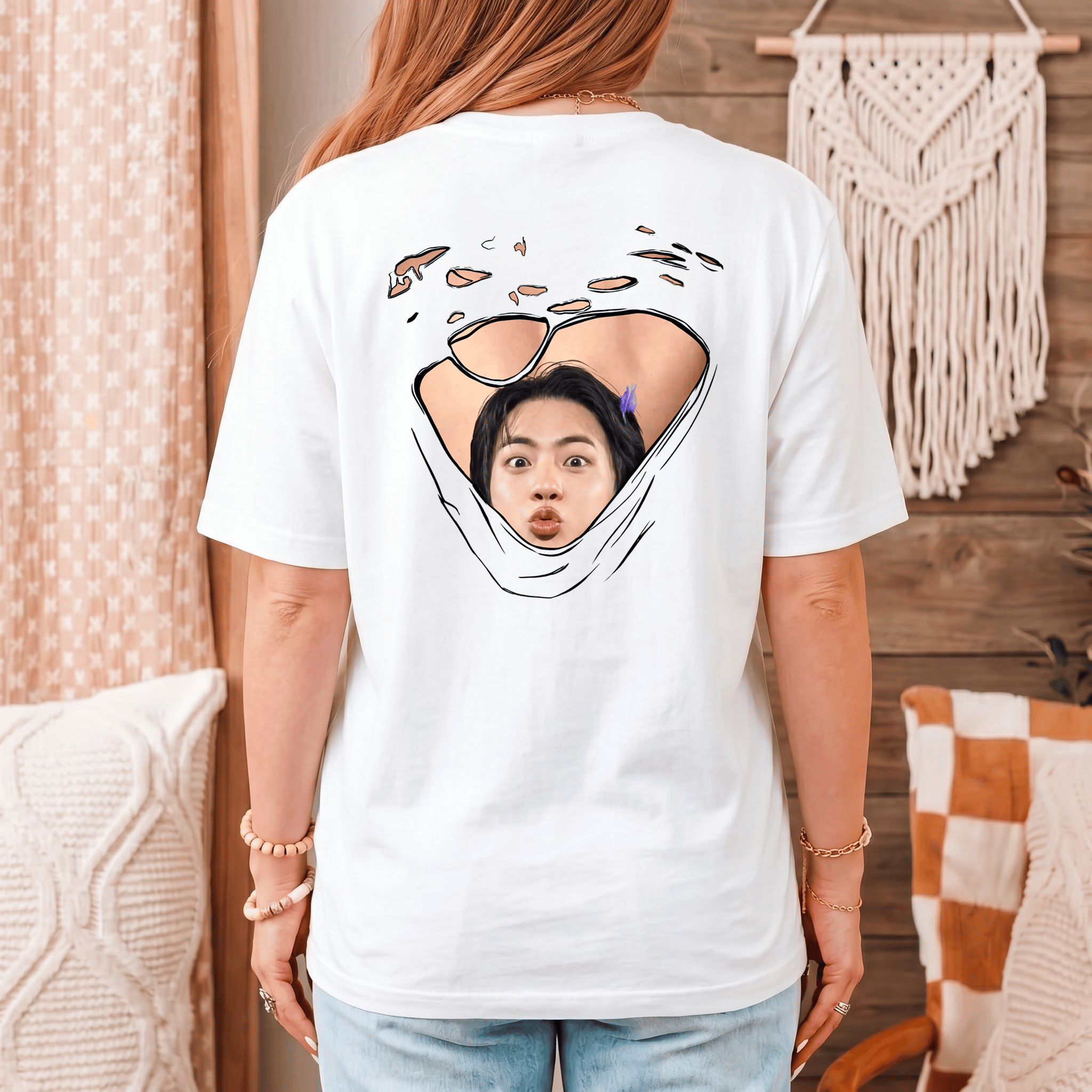 VL - Funny Jin Back Print Shirts