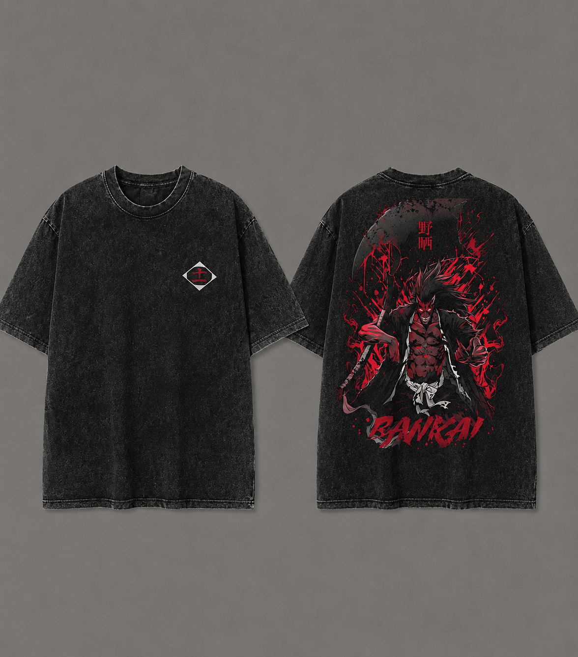 Ego - Zaraki Kenpachi Vintage Washed Graphic T-Shirt
