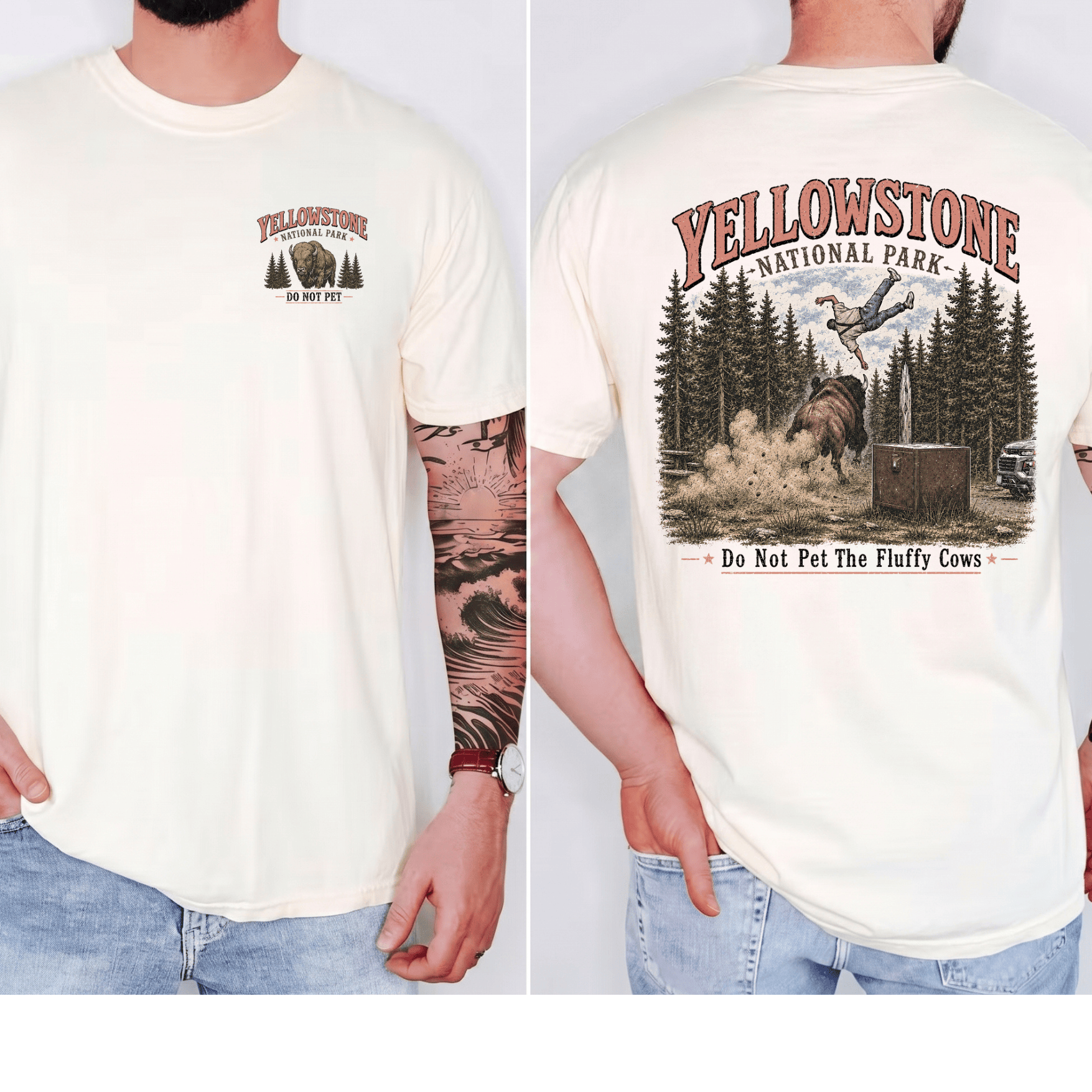 2 Sided Yellowstone National Park Shirts