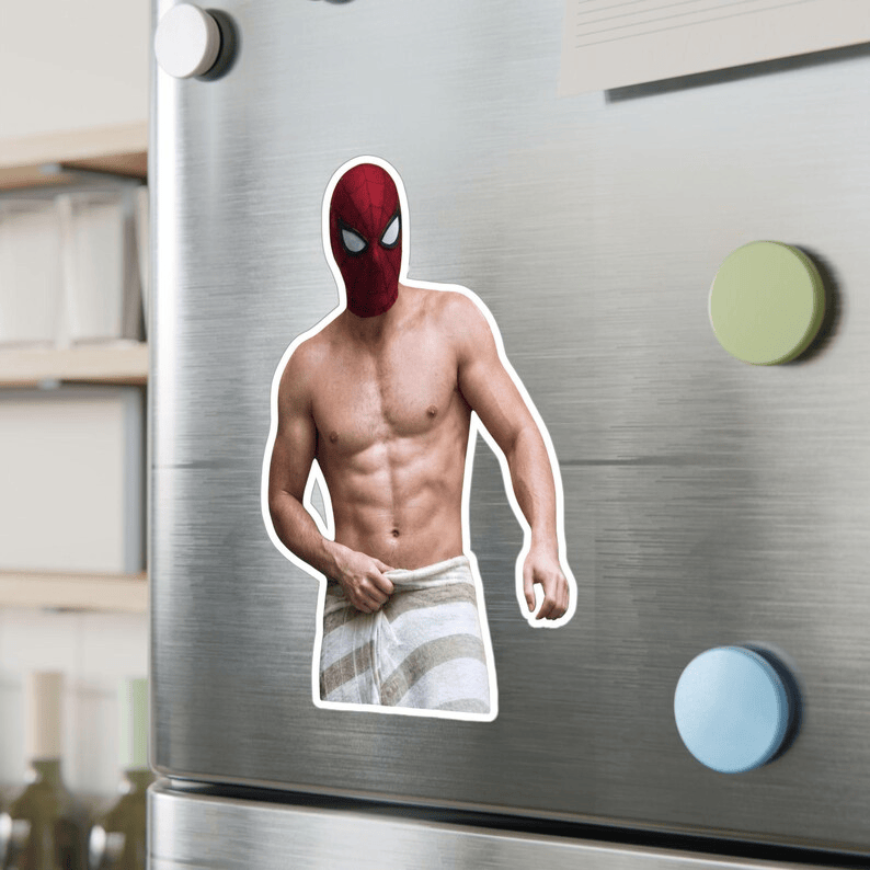 NS - Spidey Shirtless Funny Magnet/Stickers - Image 2
