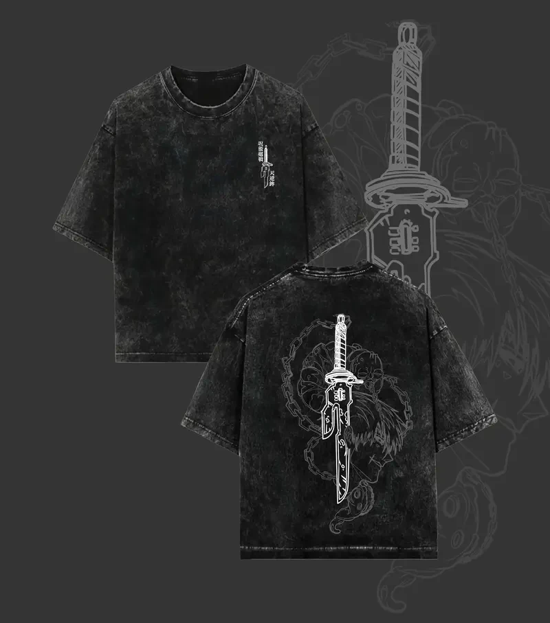 Ego - Toji Vintage Oversized Washed Tee Unisex Oversize