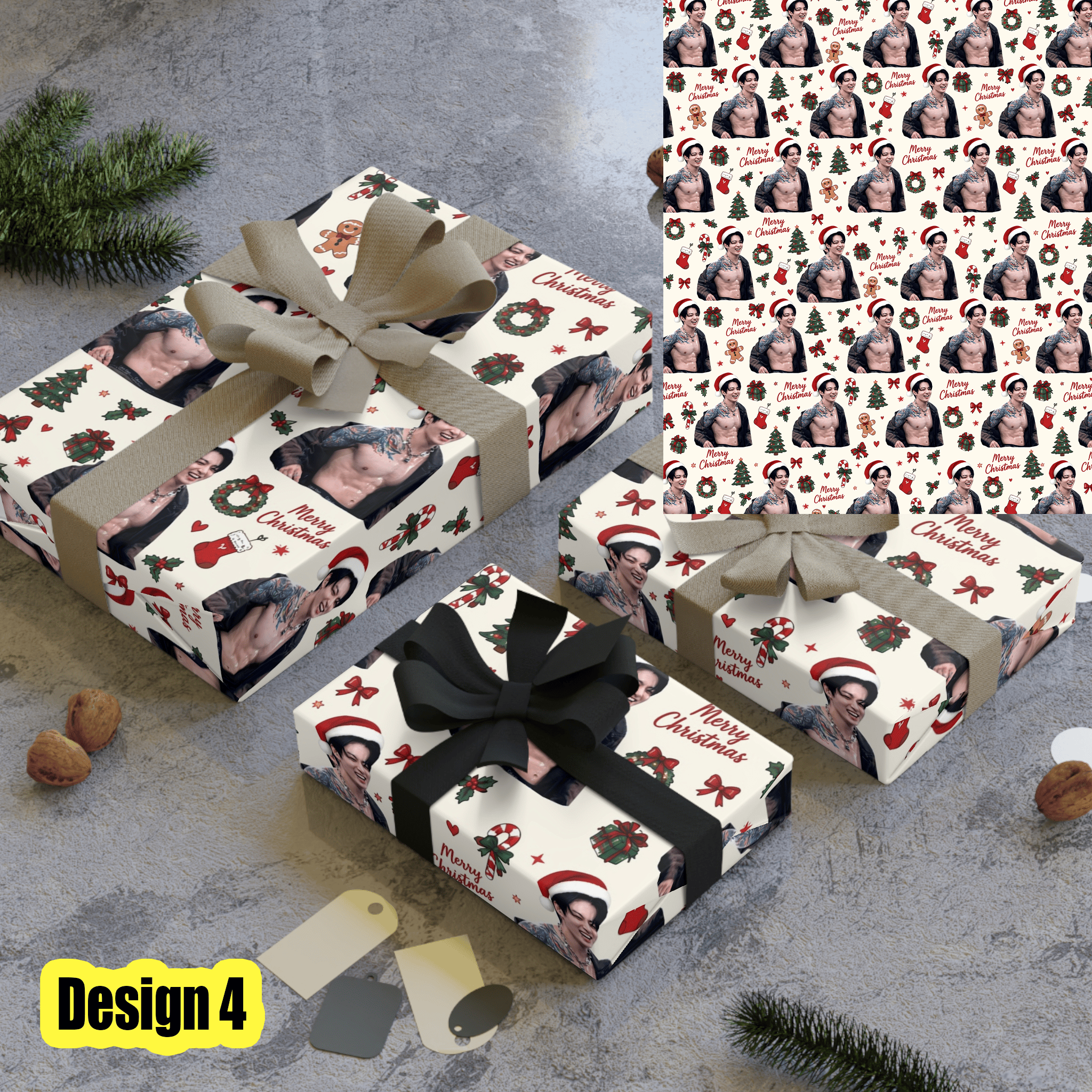 VL - Jungkook Christmas Matte Wrapping Paper - Image 4