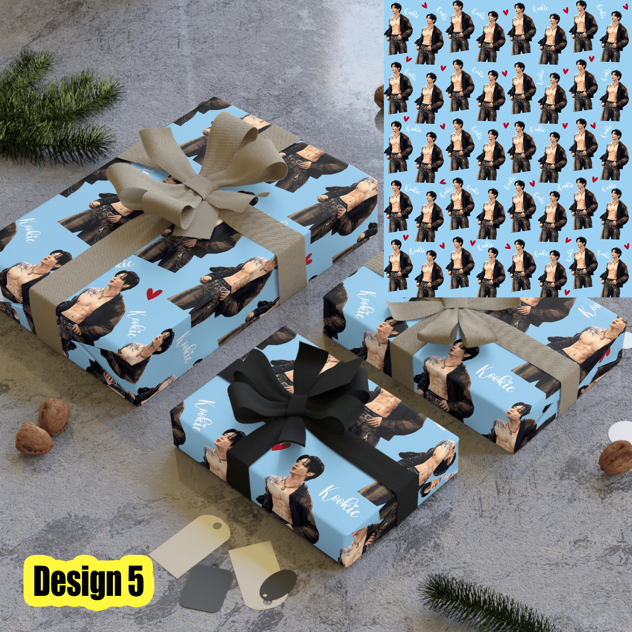 VL - Jungkook Christmas Matte Wrapping Paper - Image 5