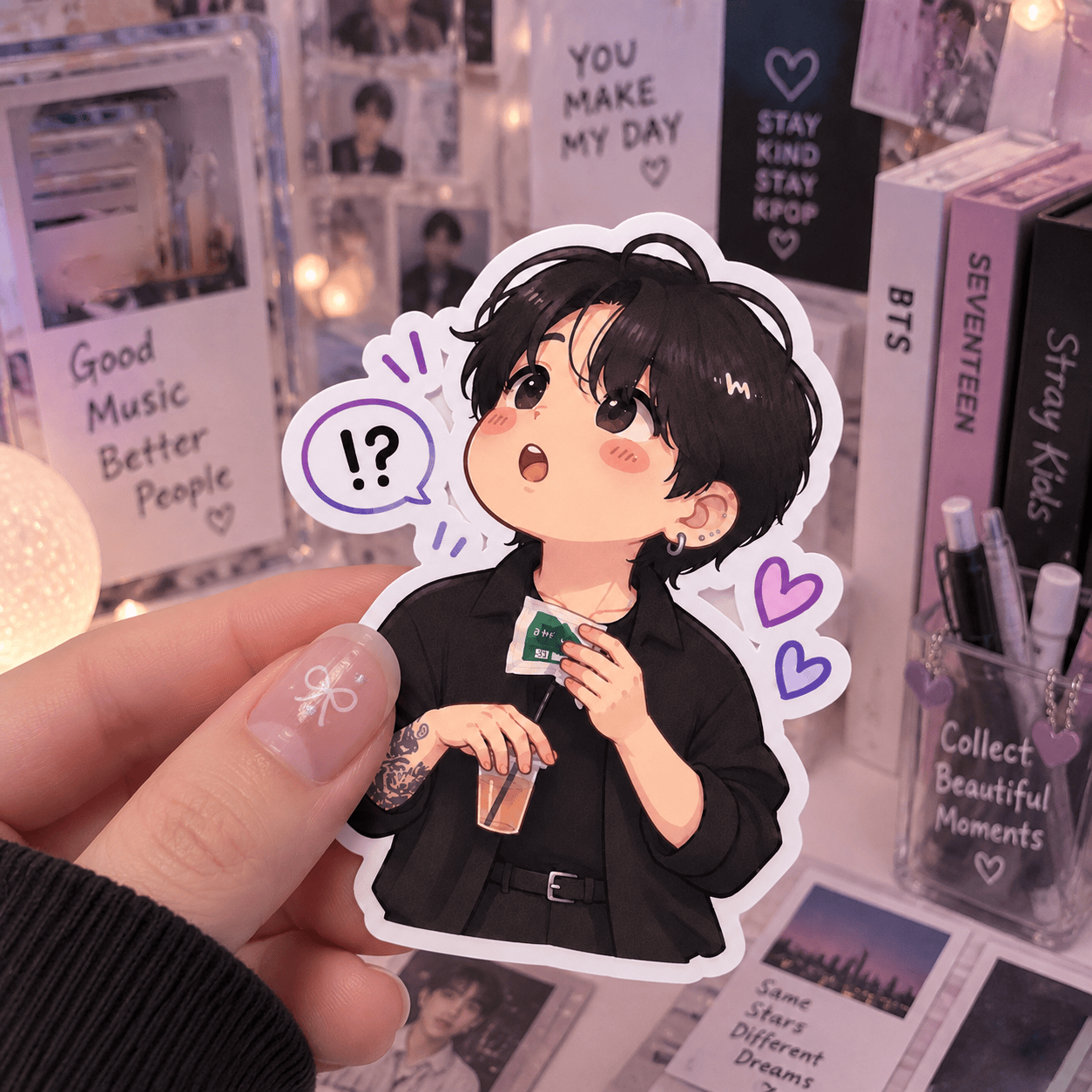 HN - Cute Jungkook BTS Army Sticker/Magnet - Image 4