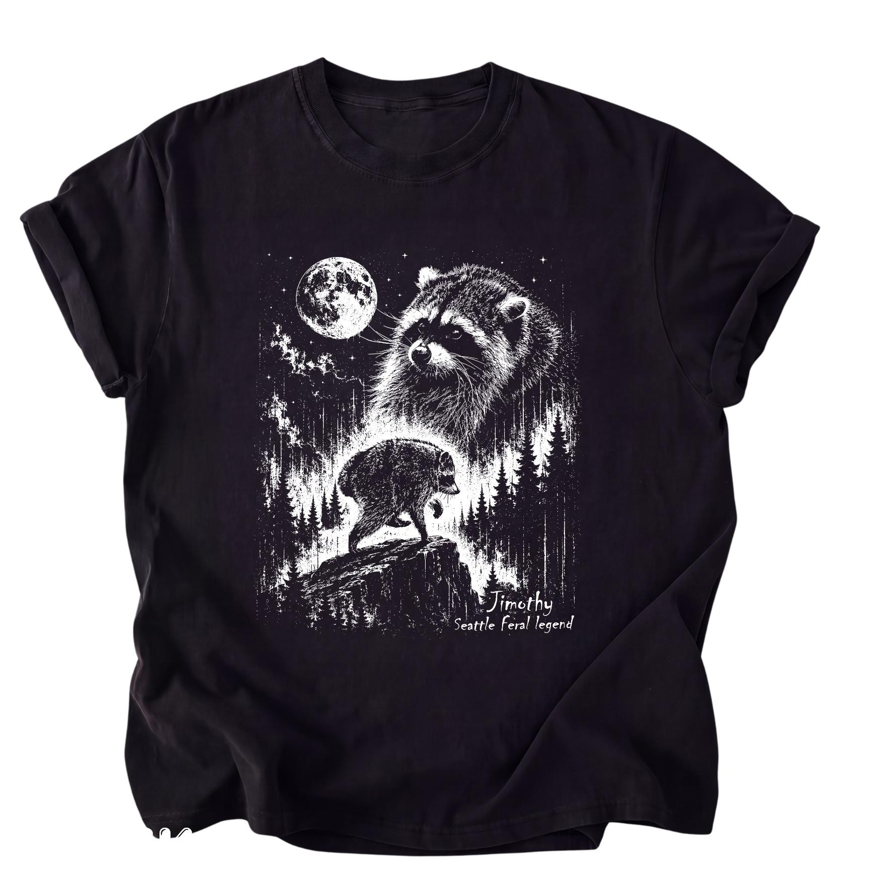 Vintage Jimothy Retro Moon Raccoon Shirts - Image 4