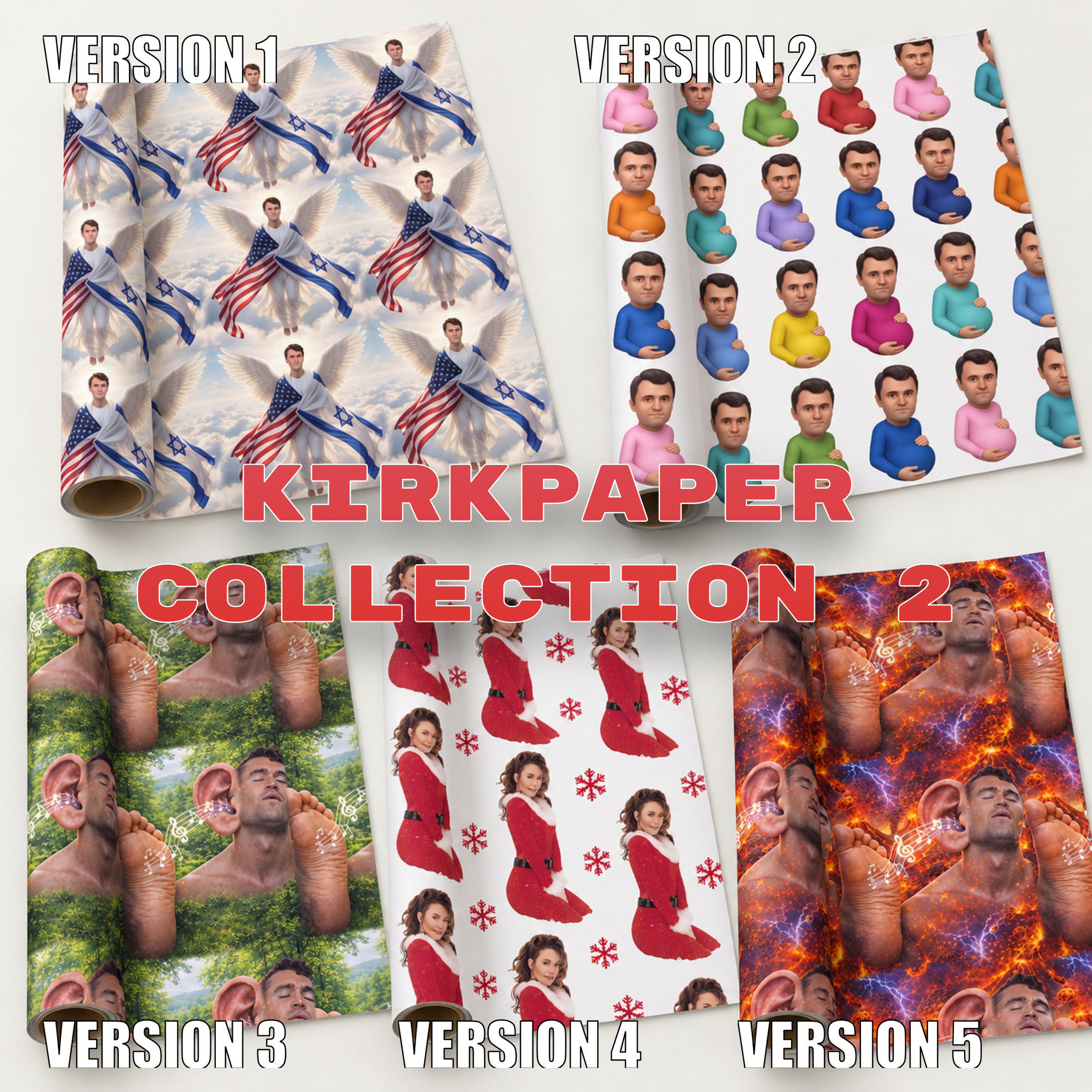QK - Kirkverse Funny Meme Version 2 Collection Matte Wrapping Papers (LF)