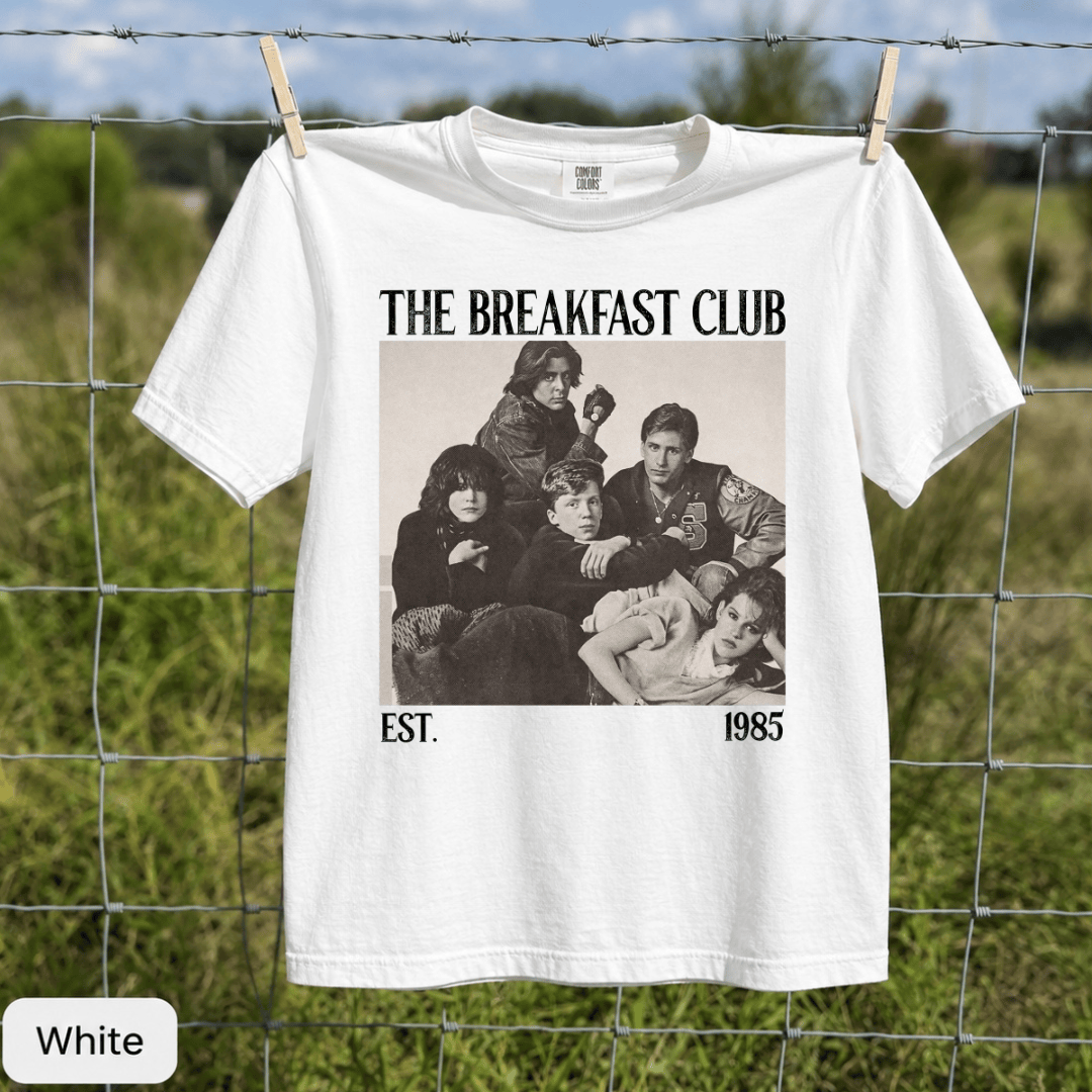 TT - The Breakfast Club Movie T-Shirt, EST 1985 Retro Film Shirt - Image 4
