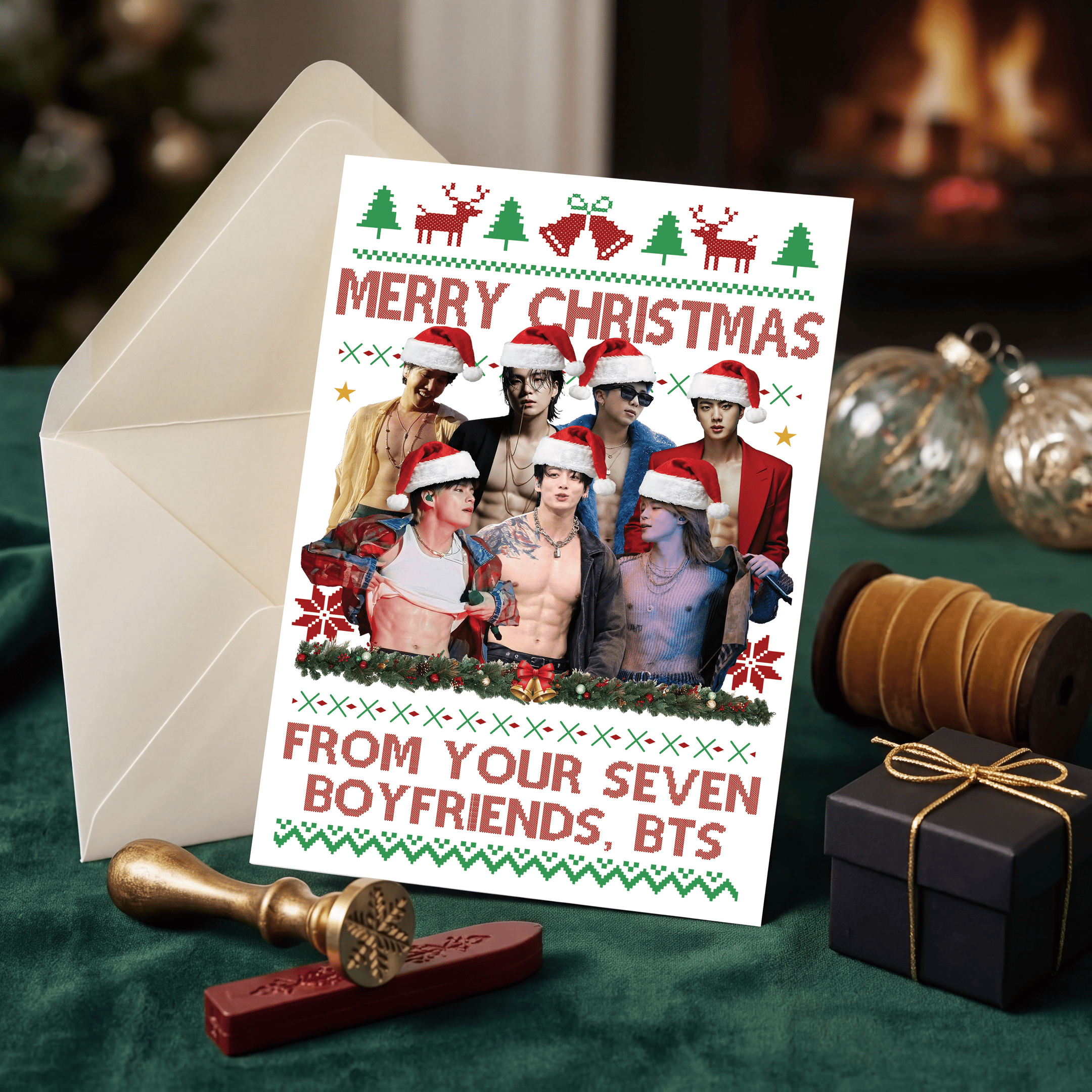 VL - Funny BTS Christmas Greeting Card (5 x 7 inch) - Image 3