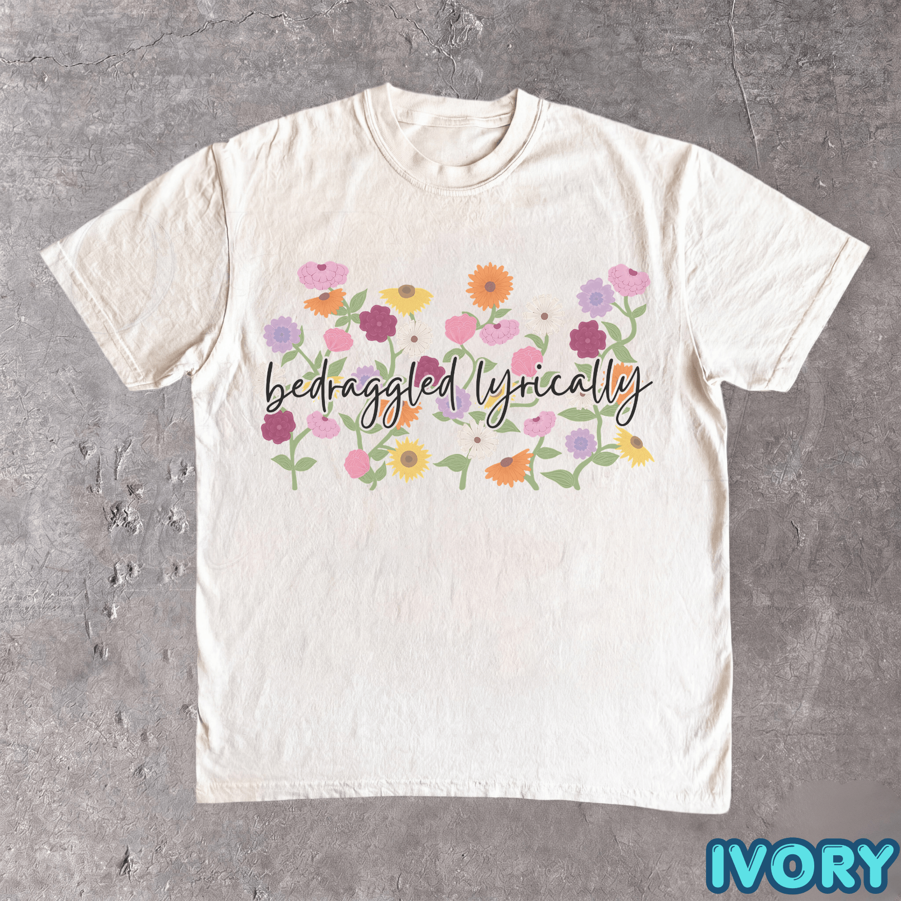 Eras Piano Bedraggled Lyrically Shirts: Minimalist Floral Music Fan Shirt - Image 3
