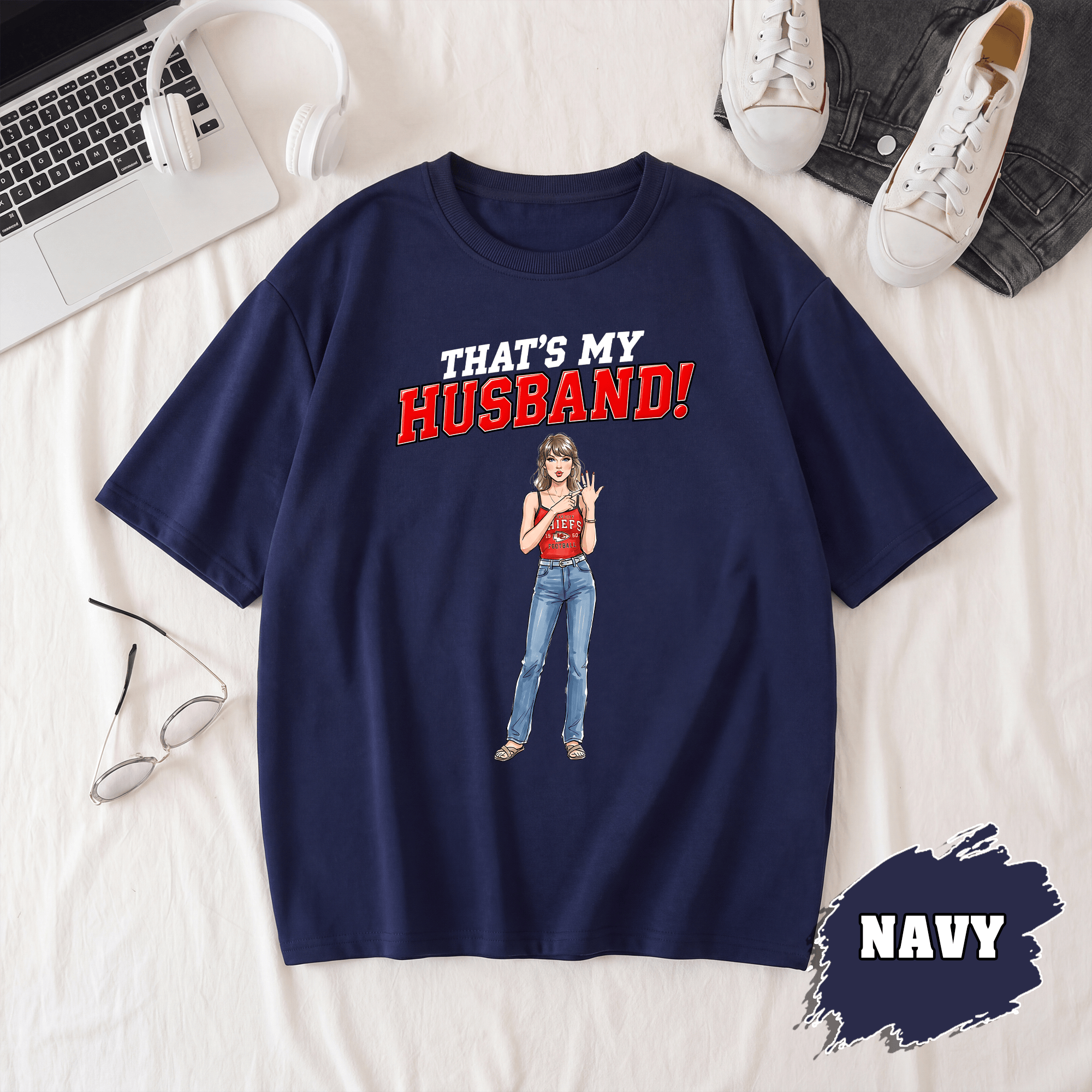 BN - THAT'S MY HUSBAND Taylor Swift T-Shirt - Image 5
