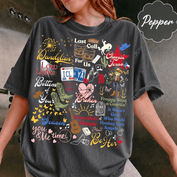 TA - Ella Dandelion Lyric Shirt, Country Music Shirt - Image 5