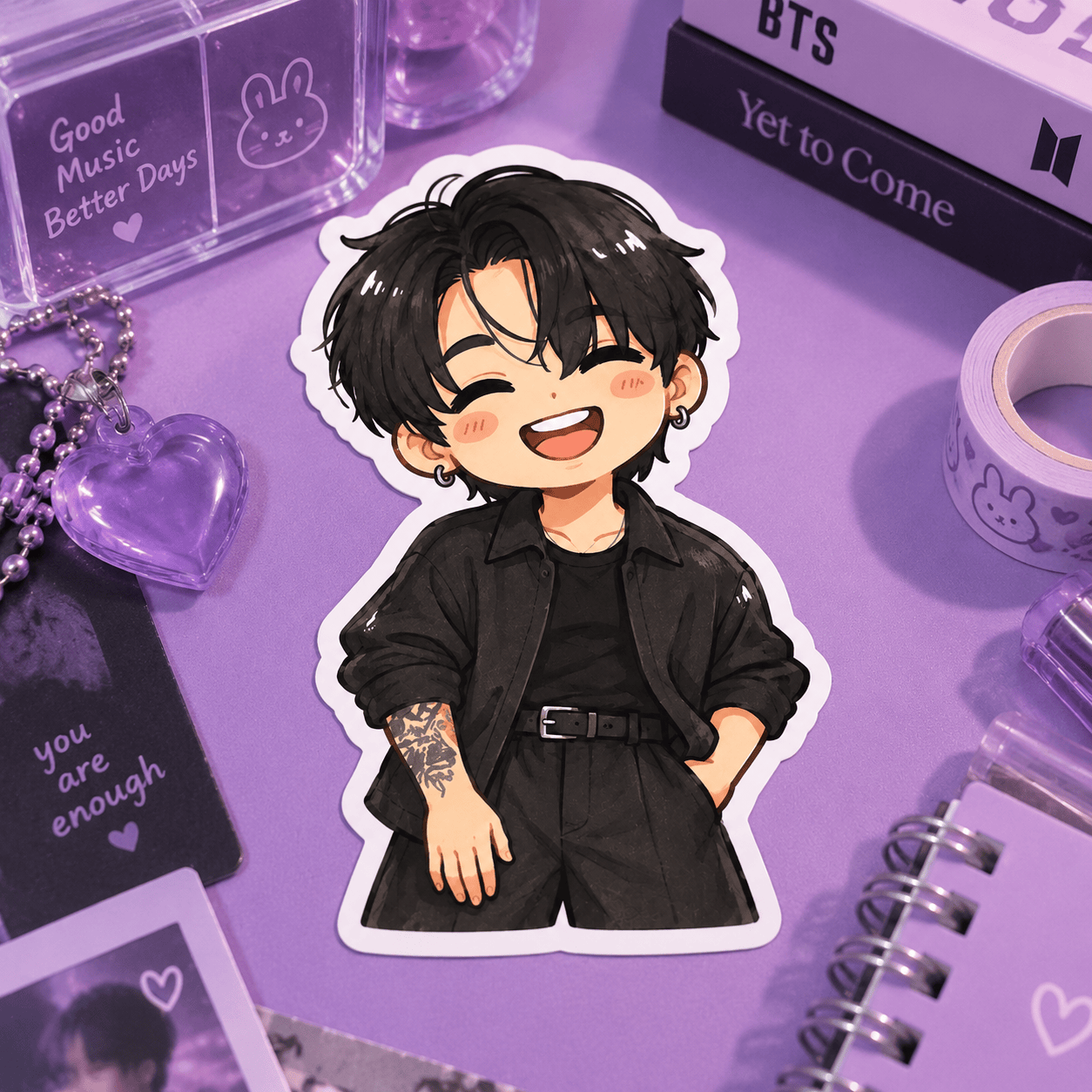 HN - Cute Jungkook BTS Army Sticker/Magnet - Image 2