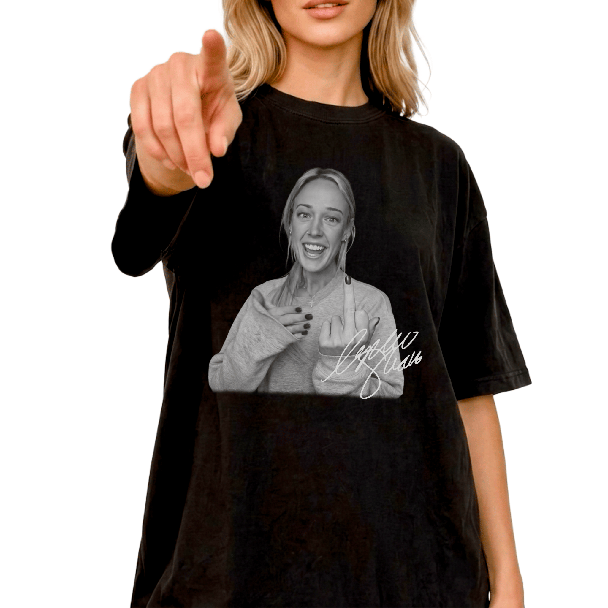 QK- Sophie Cunningham Middle Finger V1 - Feverstone T-Shirt - Image 3