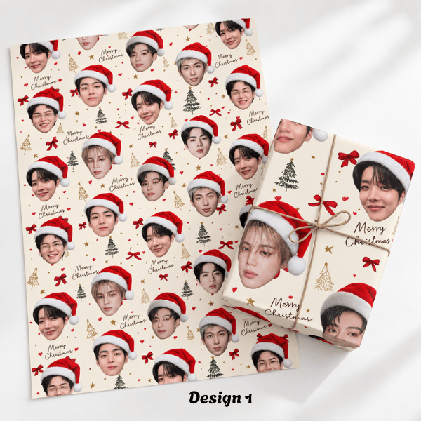 TA- BTS Christmas Matte Wrapping Paper - Image 2