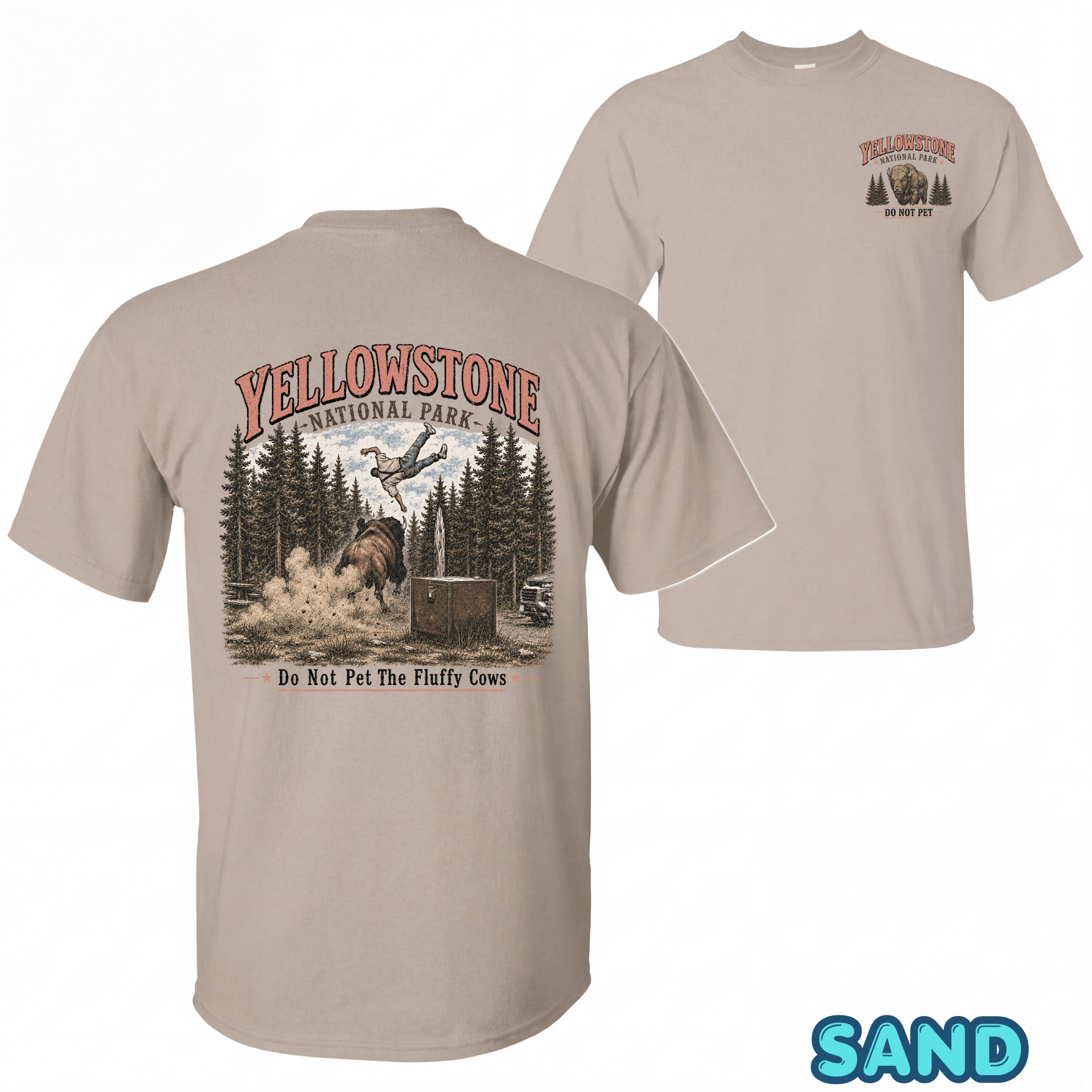 2 Sided Yellowstone National Park Shirts - Image 2